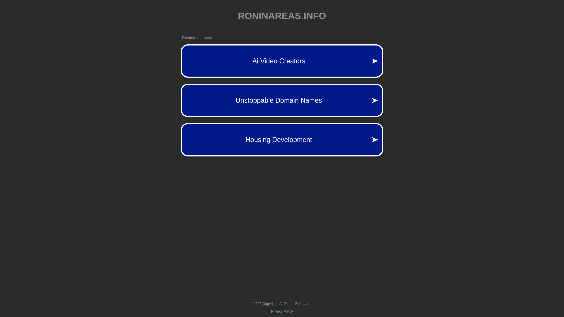 website screenshot of https://roninareas.info/