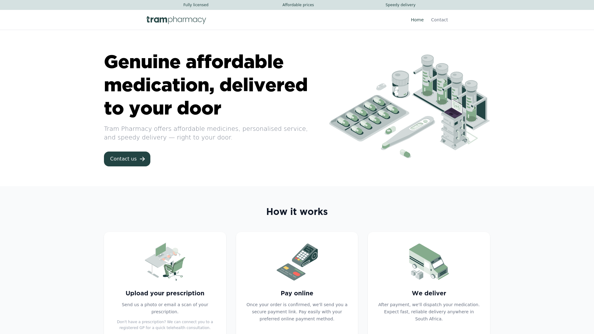 website screenshot of https://trampharmacy-co-za.pages.dev/