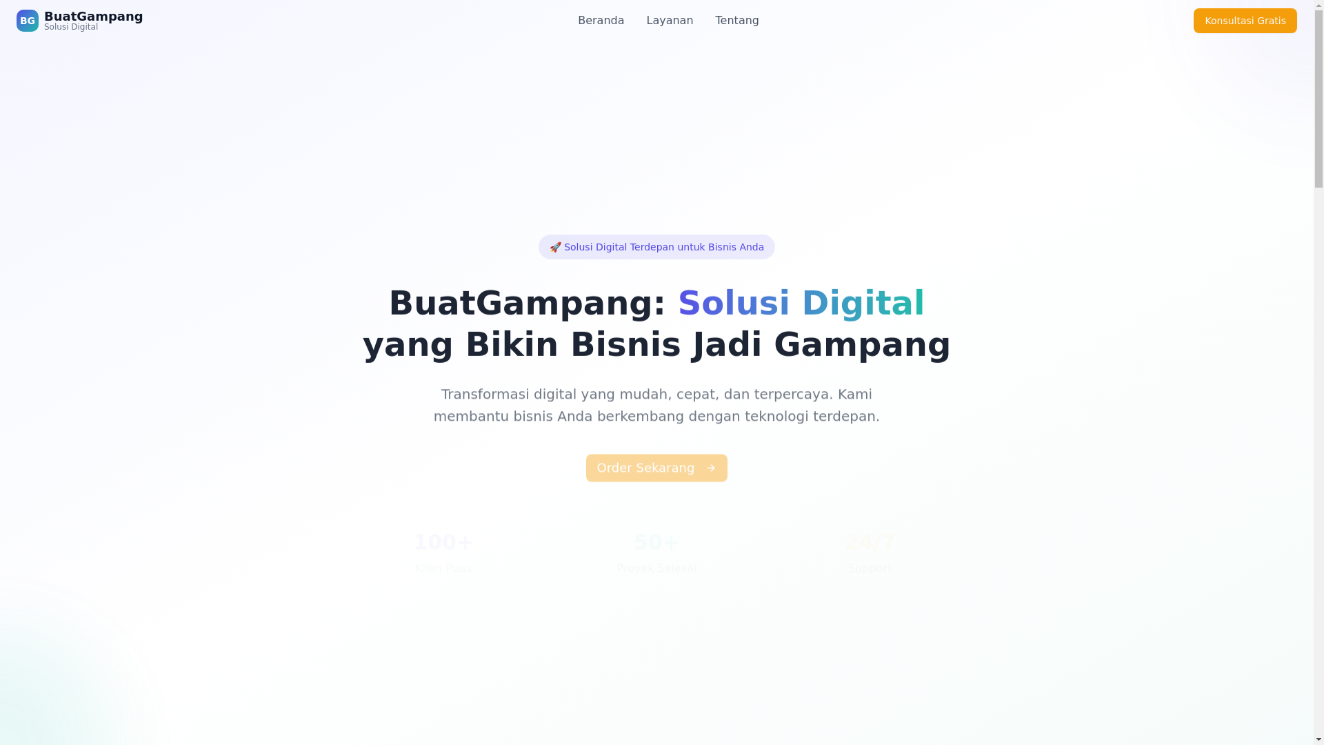 website screenshot of https://buatgampang.id/