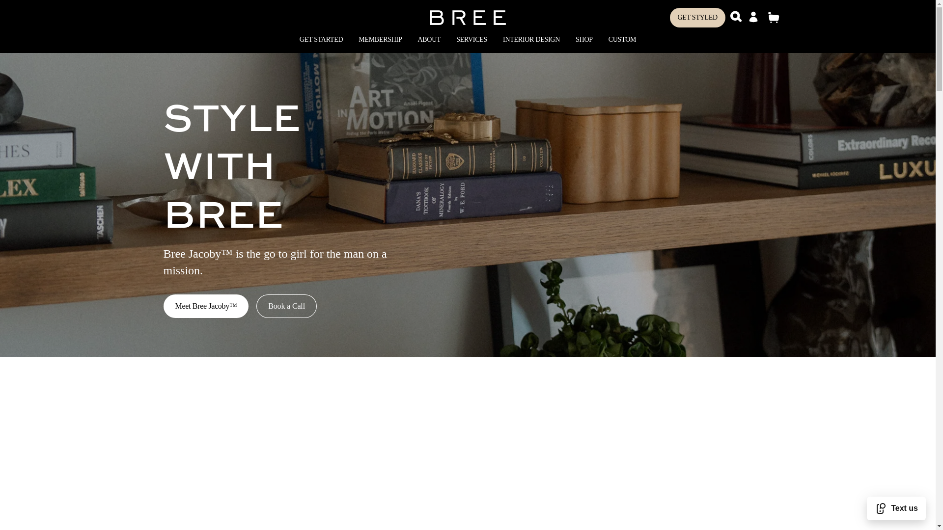 website screenshot of https://partnershipwithbree.solutions/