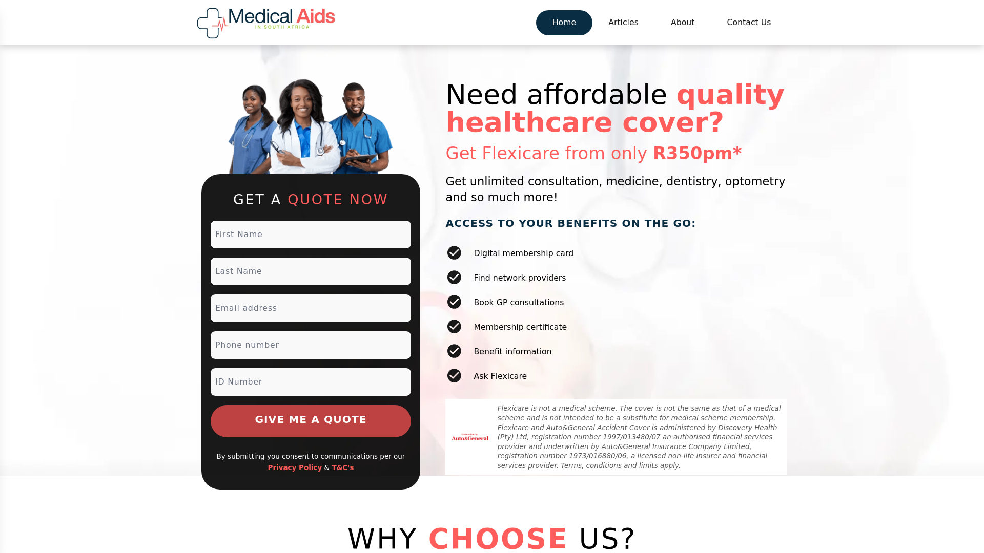 website screenshot of https://medicalaidsinsouthafrica.pages.dev/