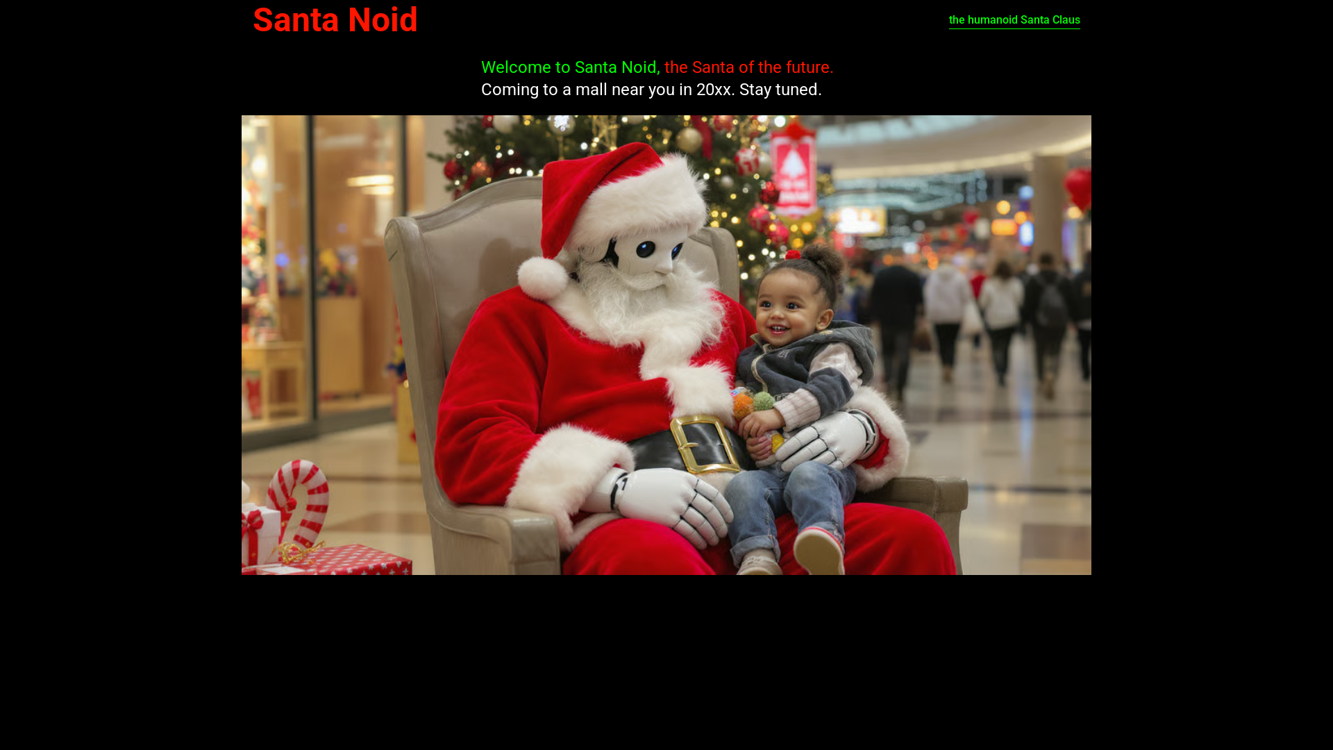 website screenshot of https://santanoid.com/