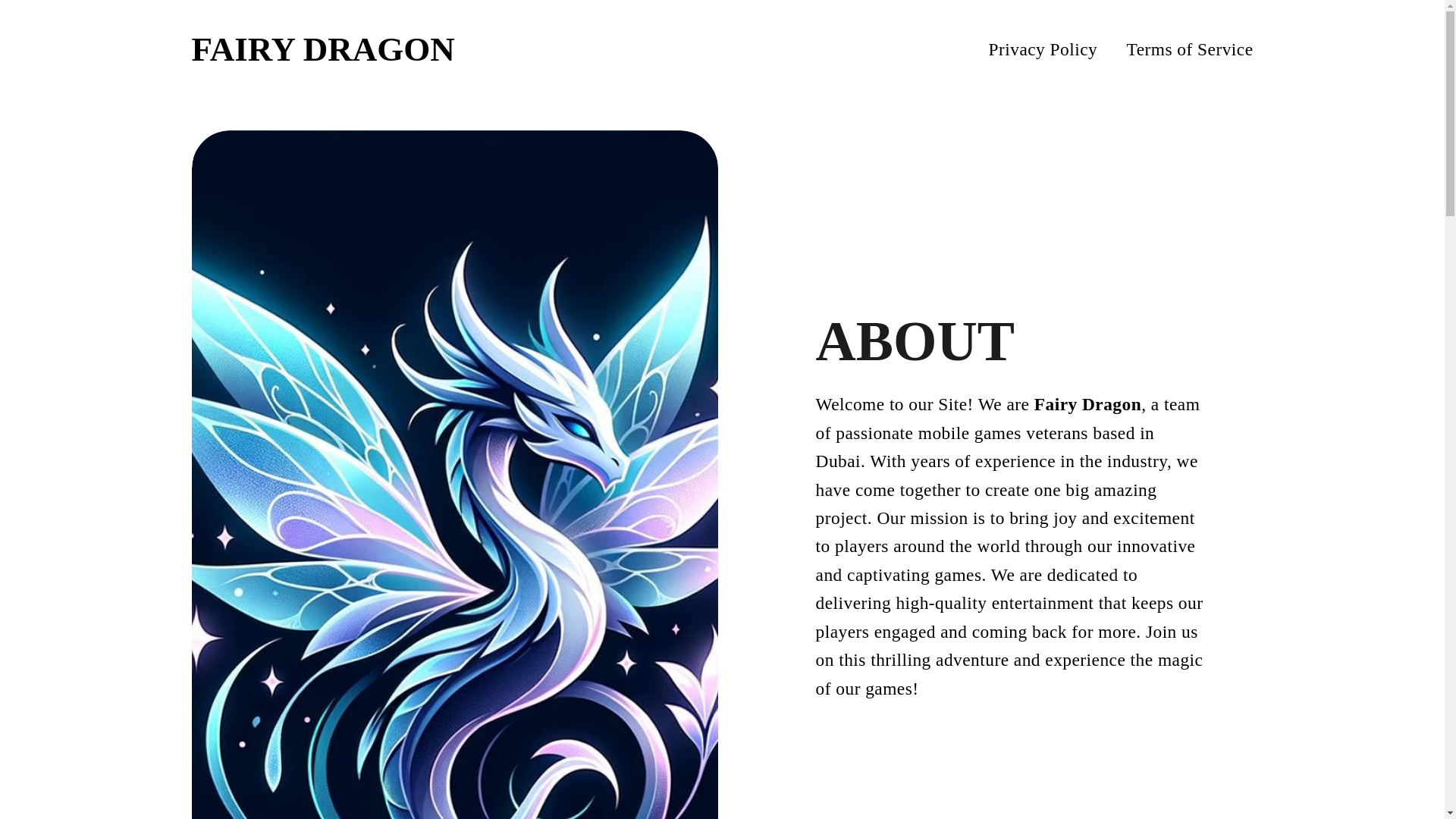 website screenshot of https://fairydragongames.com/