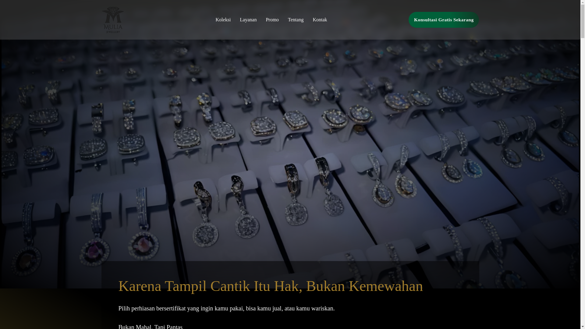website screenshot of https://muliapasarbaru.com/