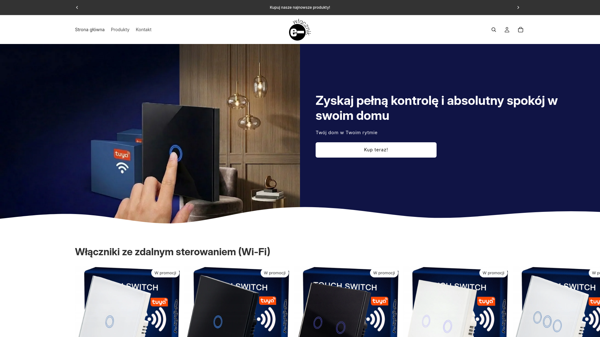 website screenshot of https://e-wlacznik.pl/