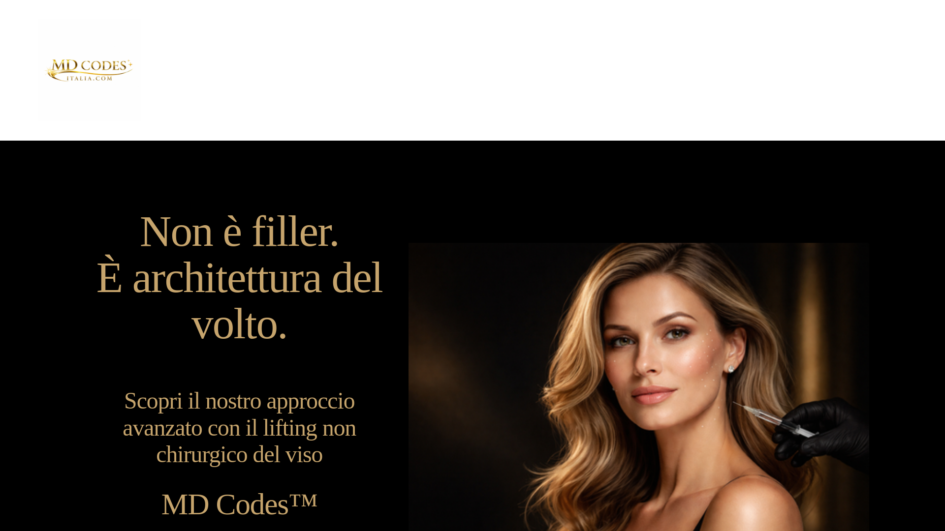 website screenshot of https://mdcodesitalia.com/
