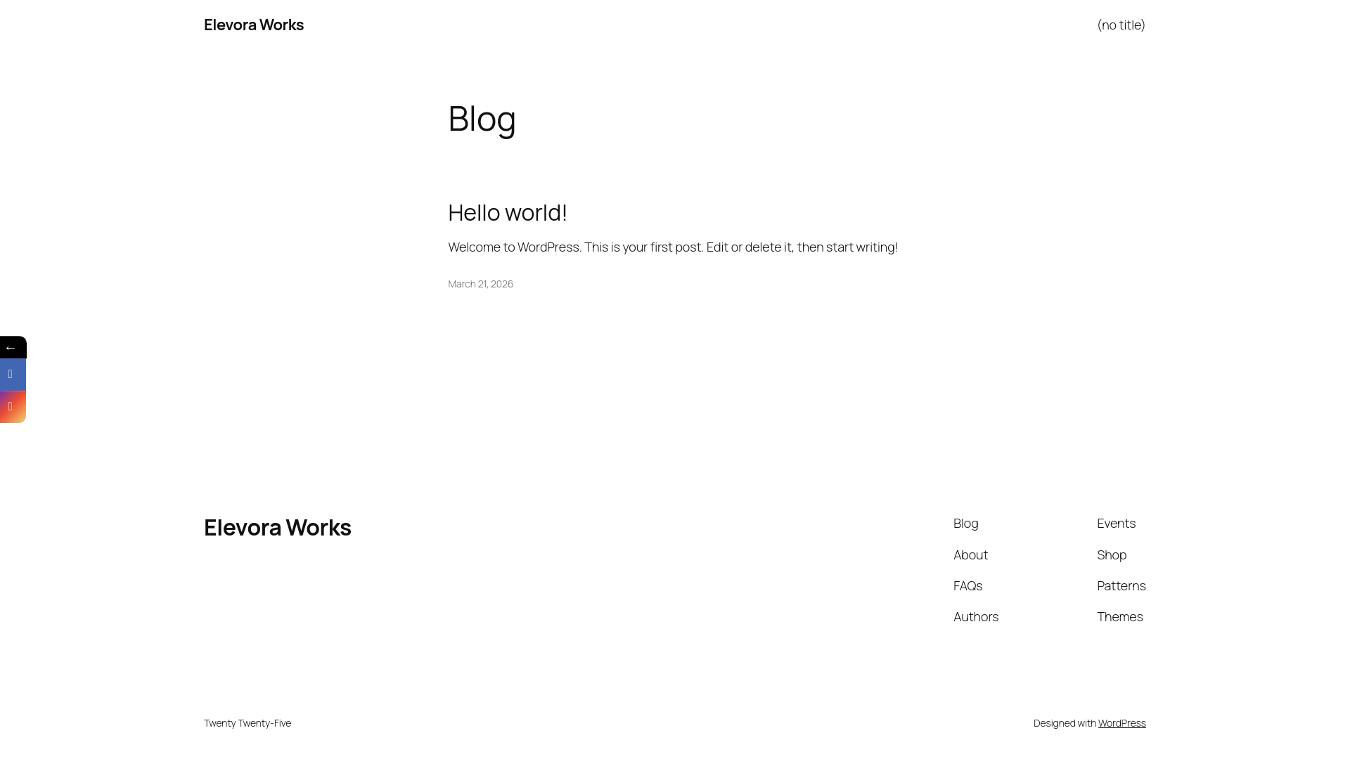 website screenshot of https://elevoraworks.com/