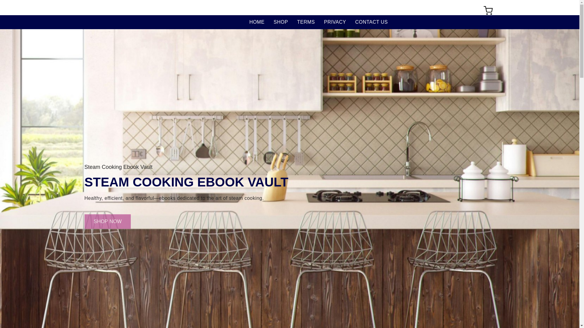 website screenshot of https://steamcookingebookvault.com/