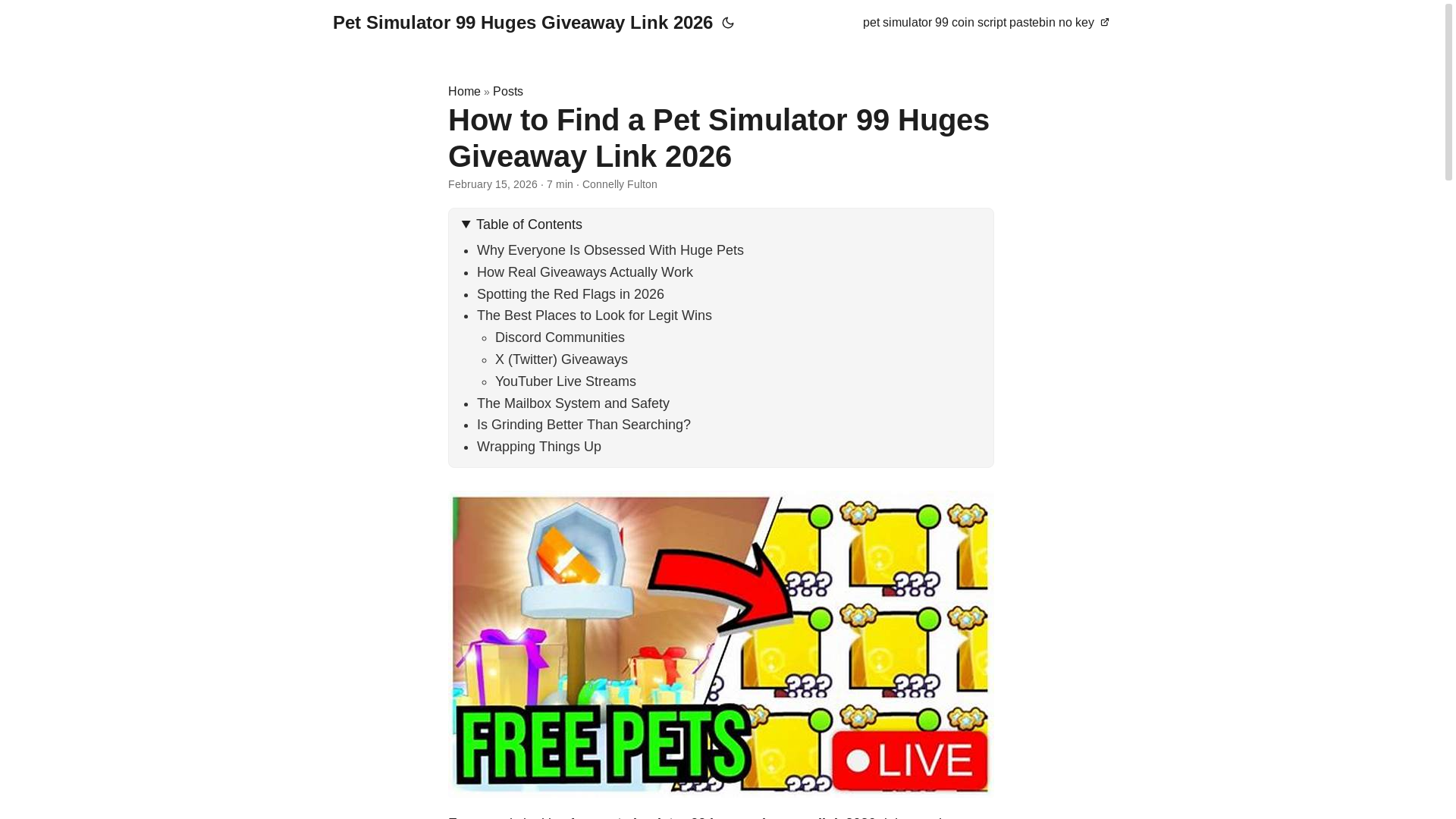 website screenshot of https://pet-simulator-99-huges-giveaway-link-2026.pages.dev/