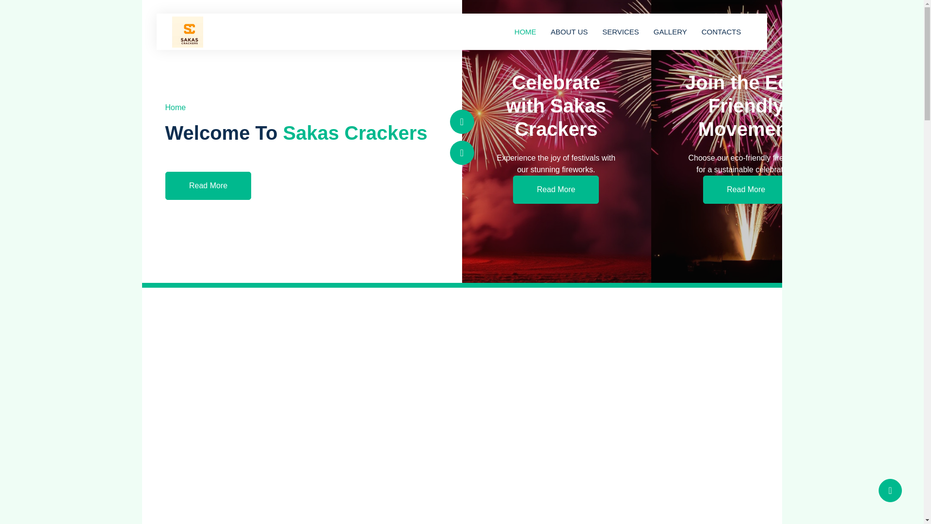 website screenshot of https://sakascrackers.com/