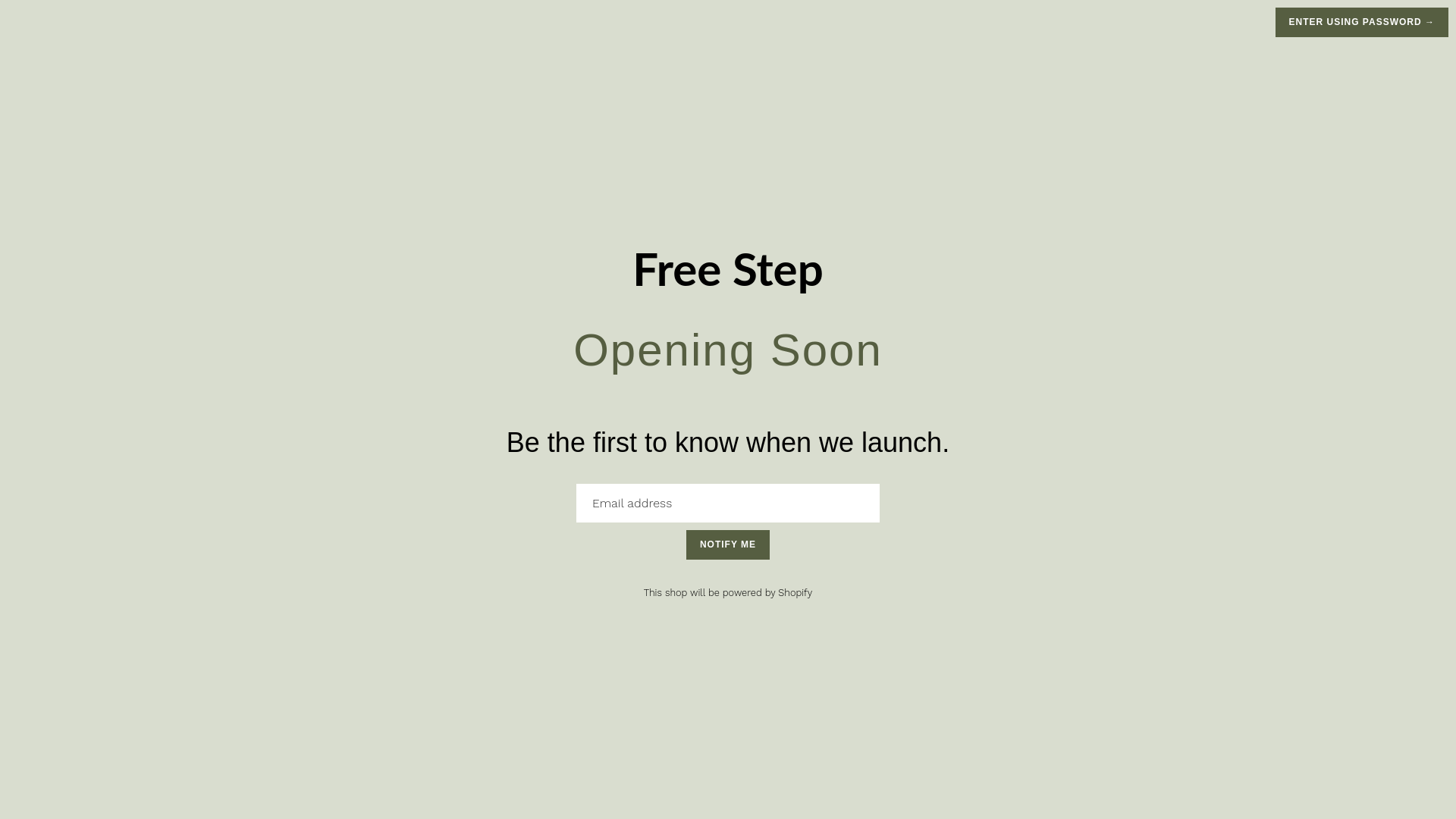 website screenshot of https://freestep.shop/
