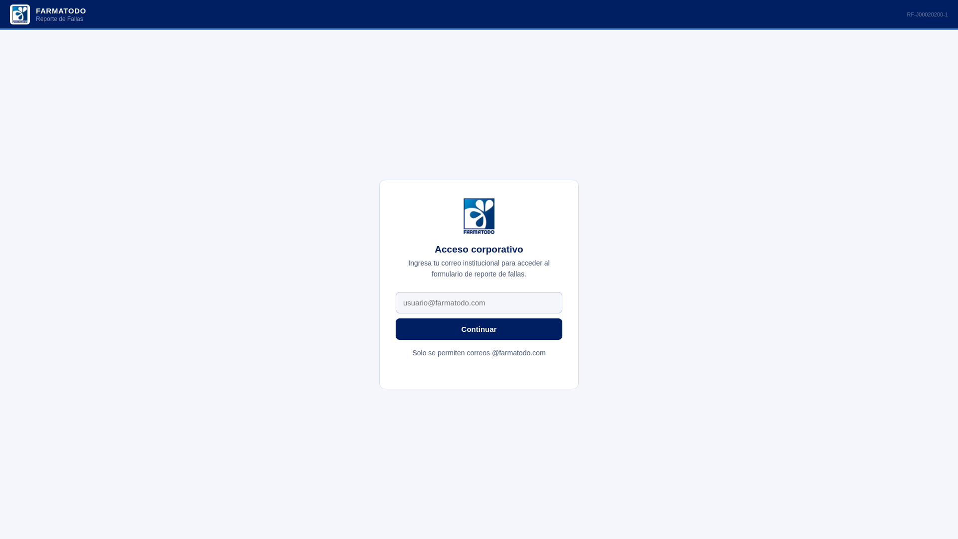 website screenshot of https://reporte-fallas-farmatodo3.pages.dev/