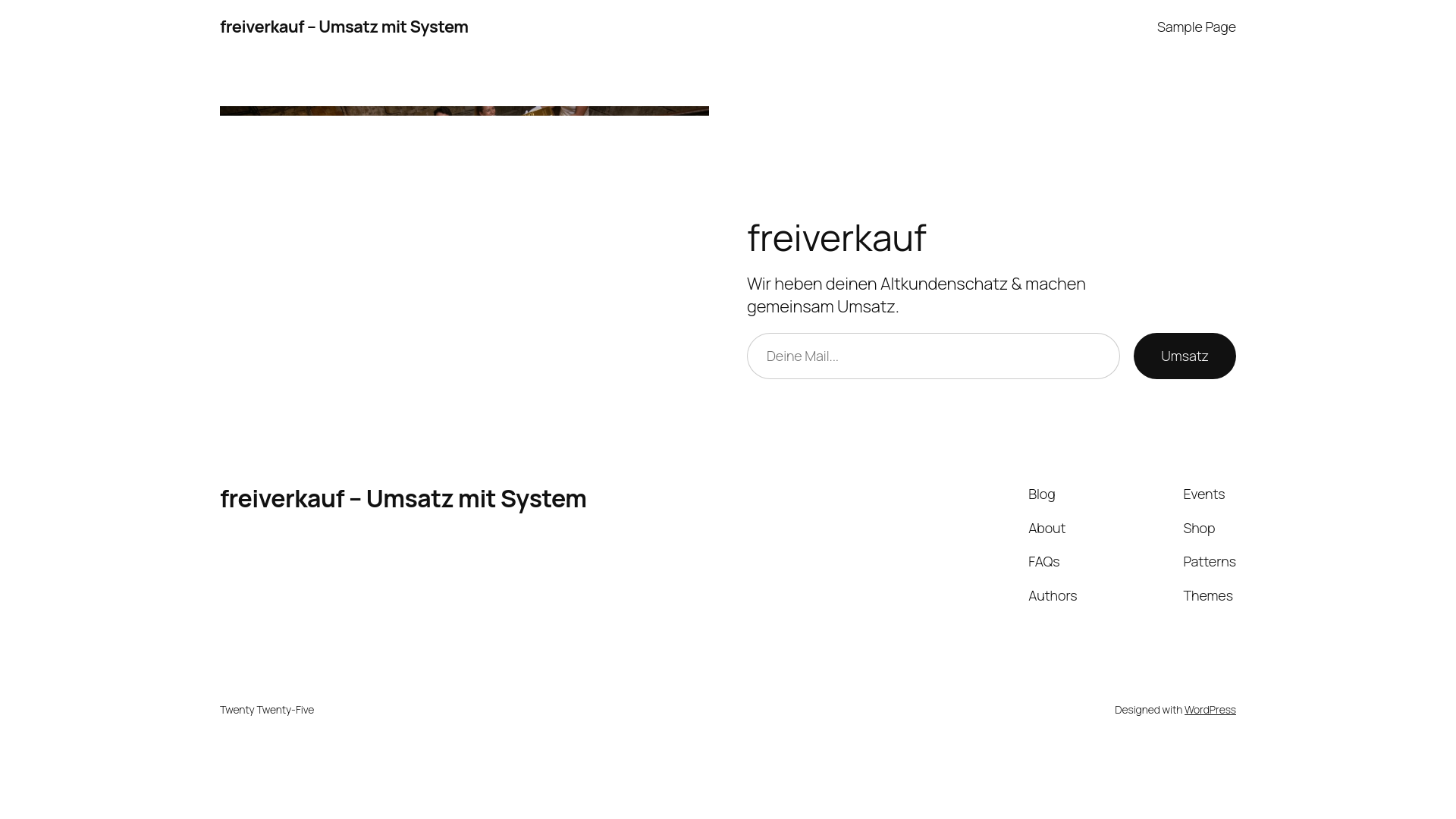 website screenshot of https://freiverkauf.com/