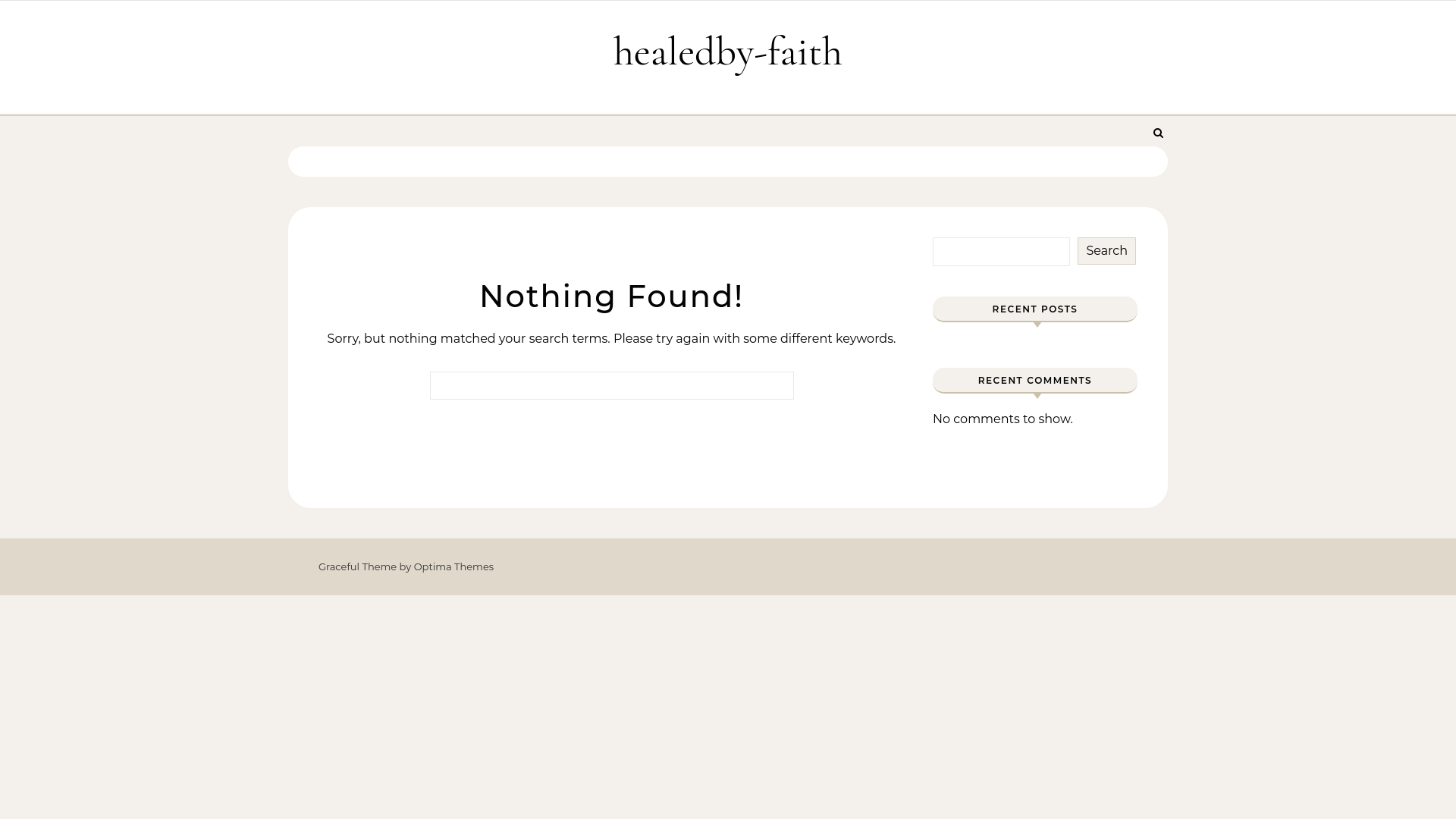 website screenshot of https://healedby-faith.com/