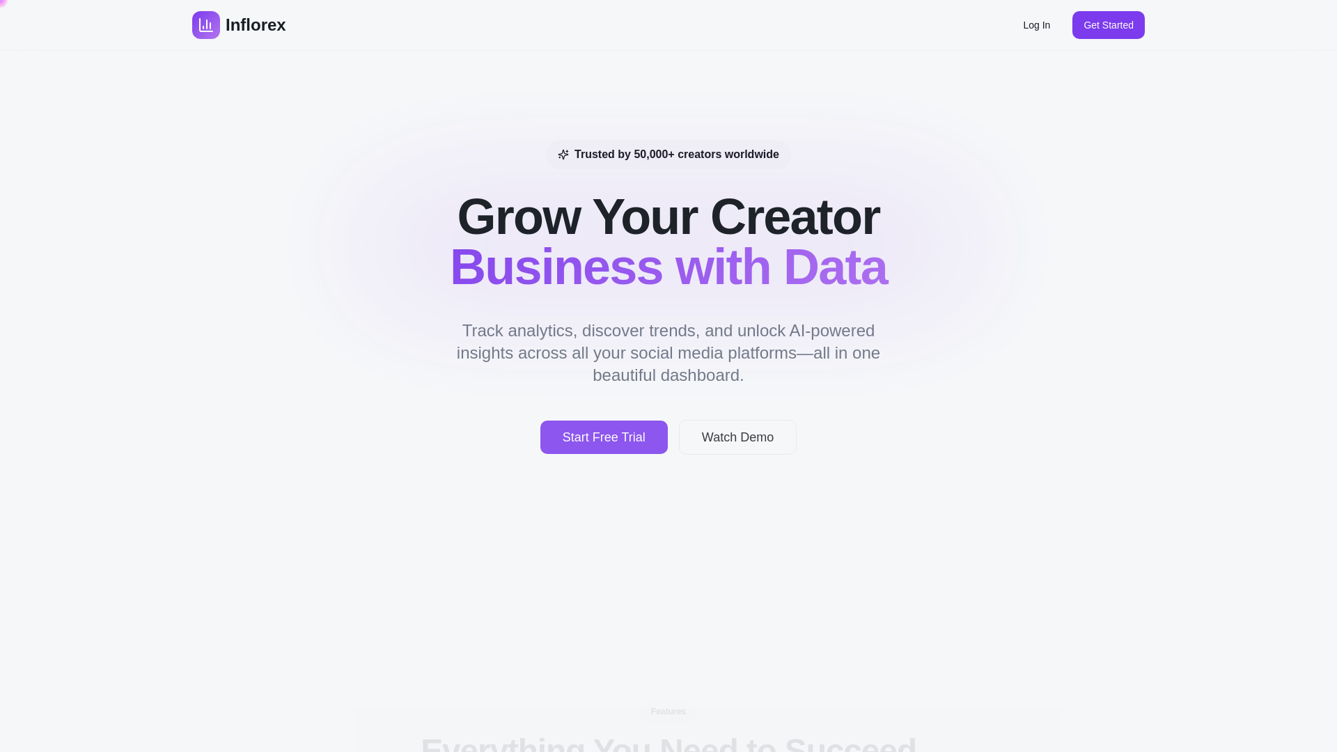 website screenshot of https://inflorex.com/