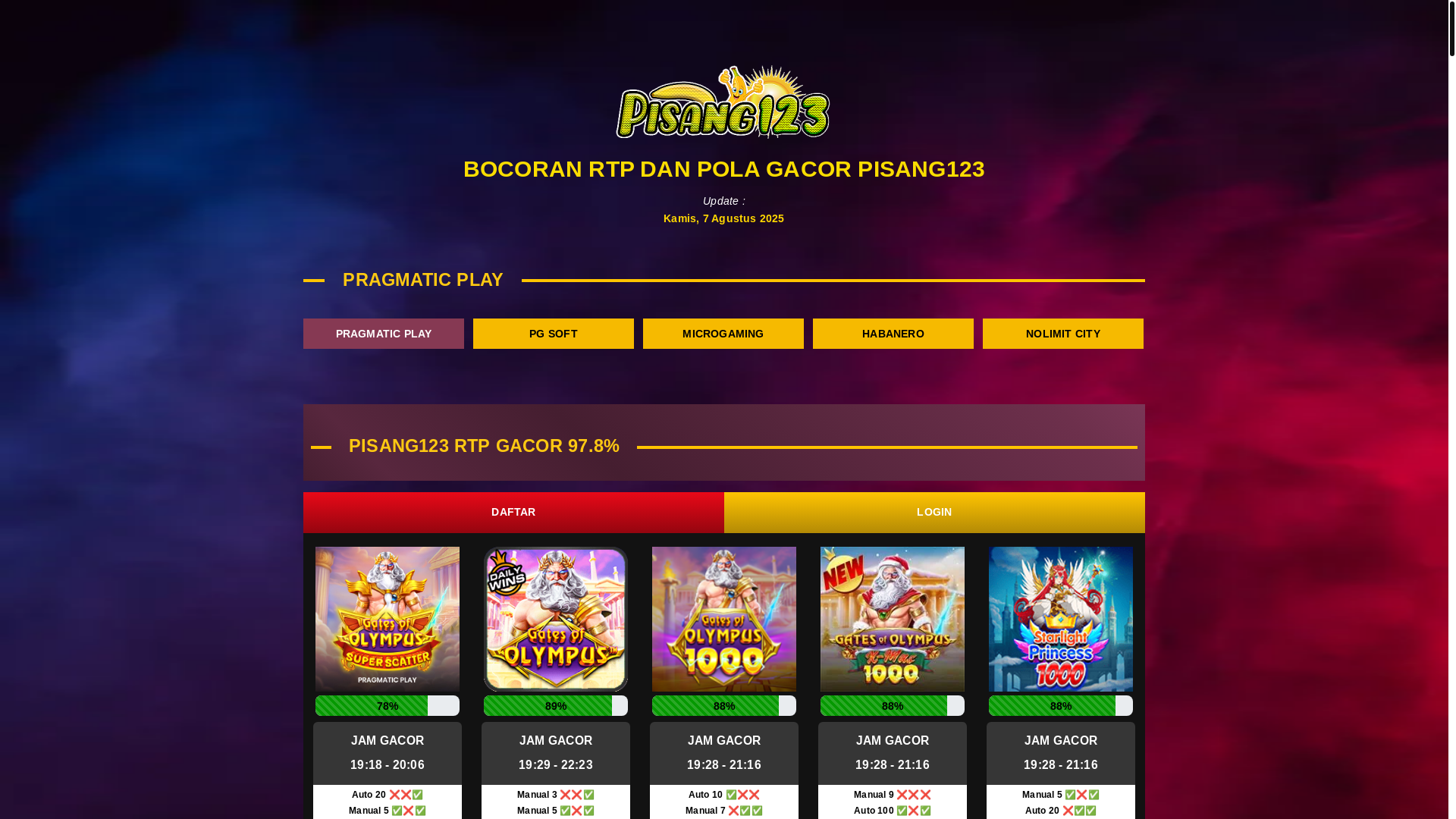 website screenshot of https://mantappisang123rtp.cfd/