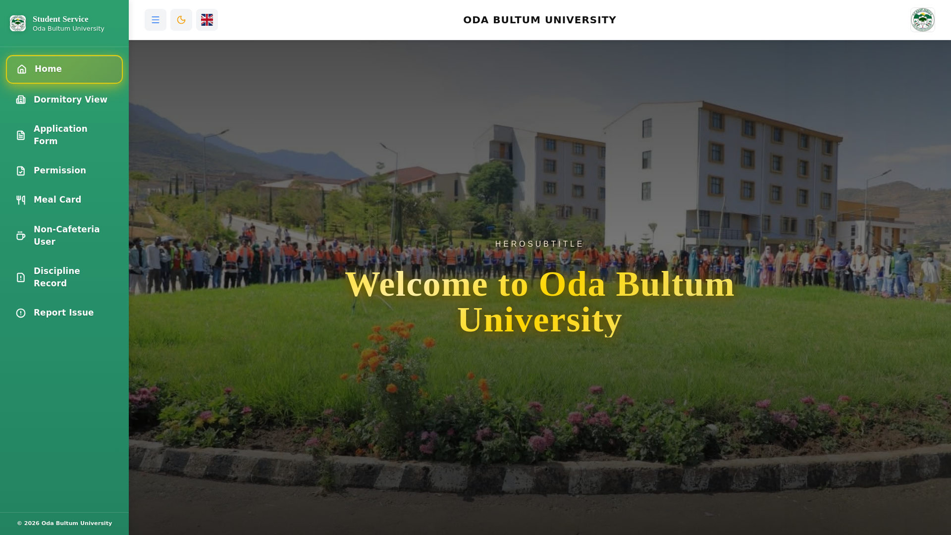website screenshot of https://obustudentservice.site