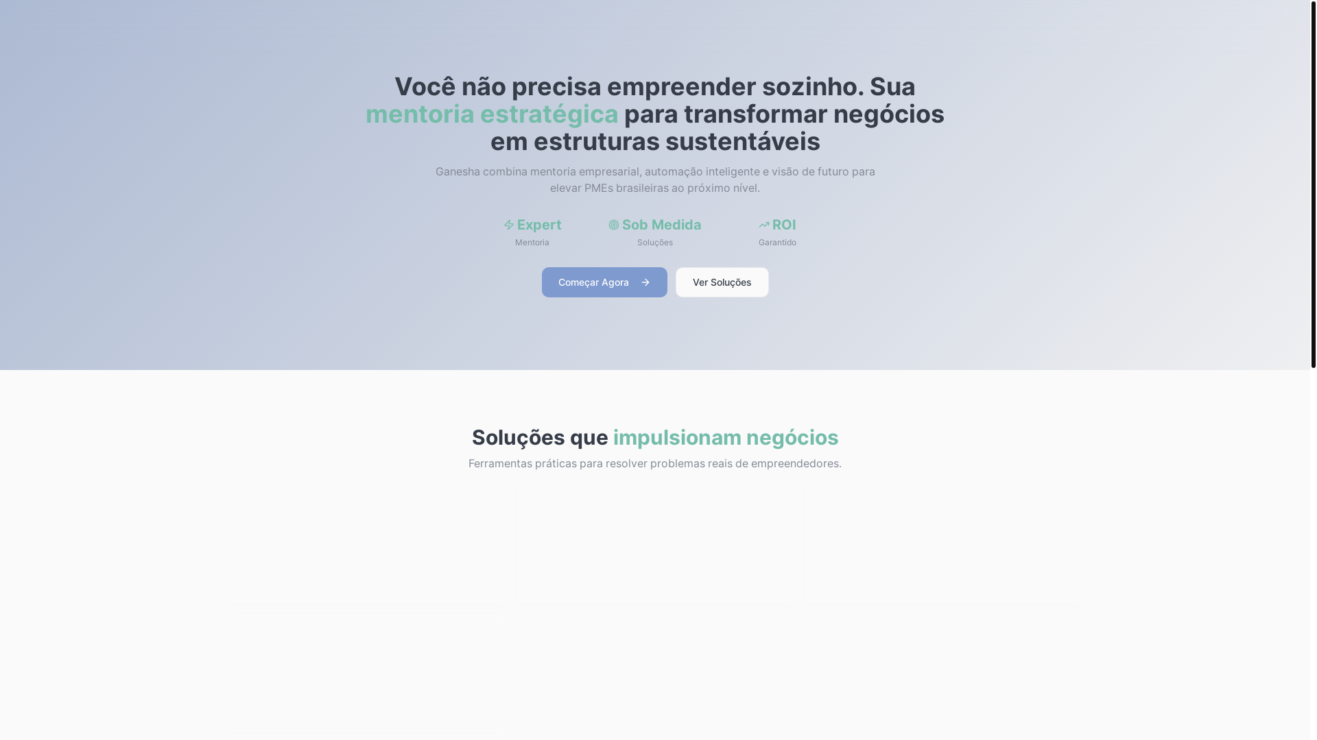 website screenshot of https://ganeshaconsult.com.br/