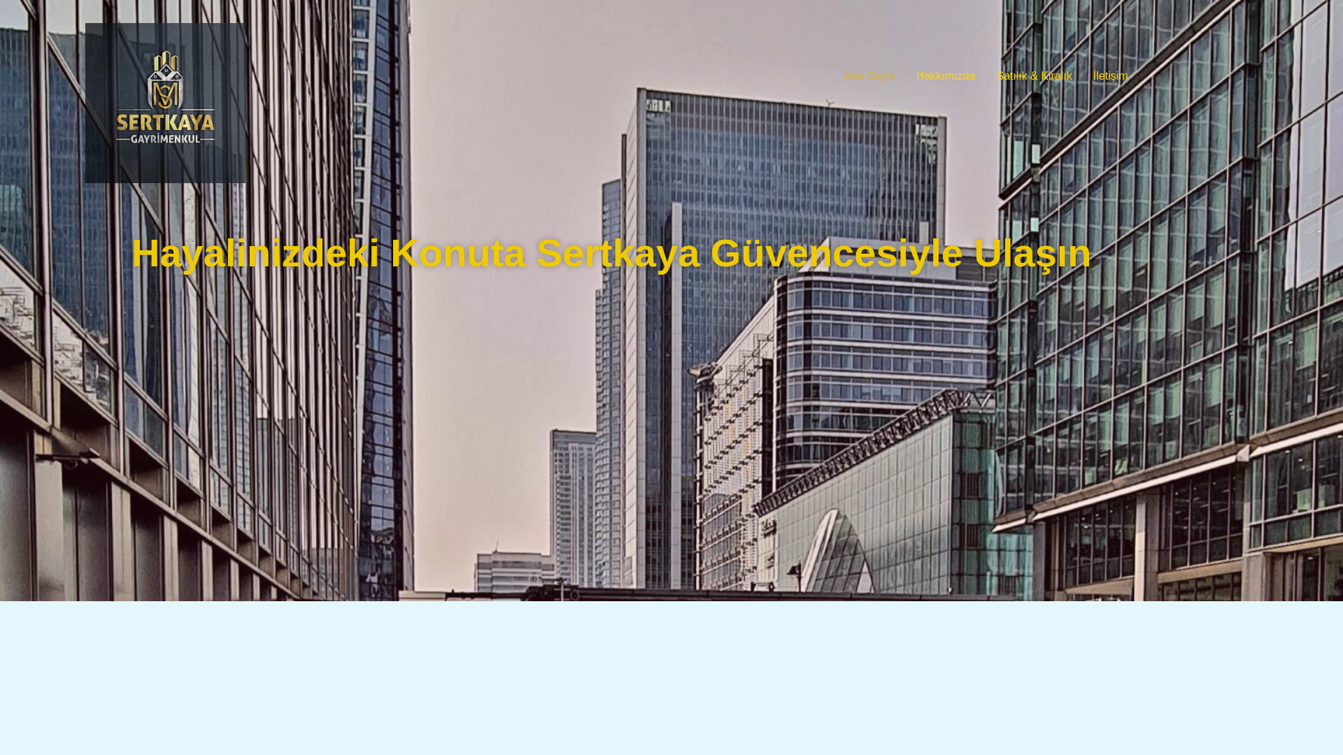 website screenshot of https://sertkayayapigayrimenkul.com.tr