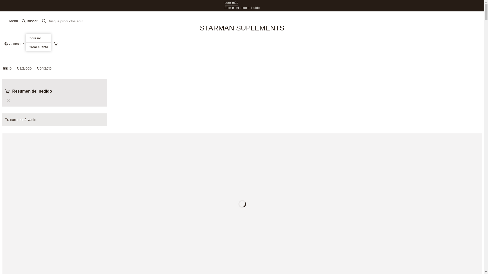 website screenshot of https://starmansuplements.cl/