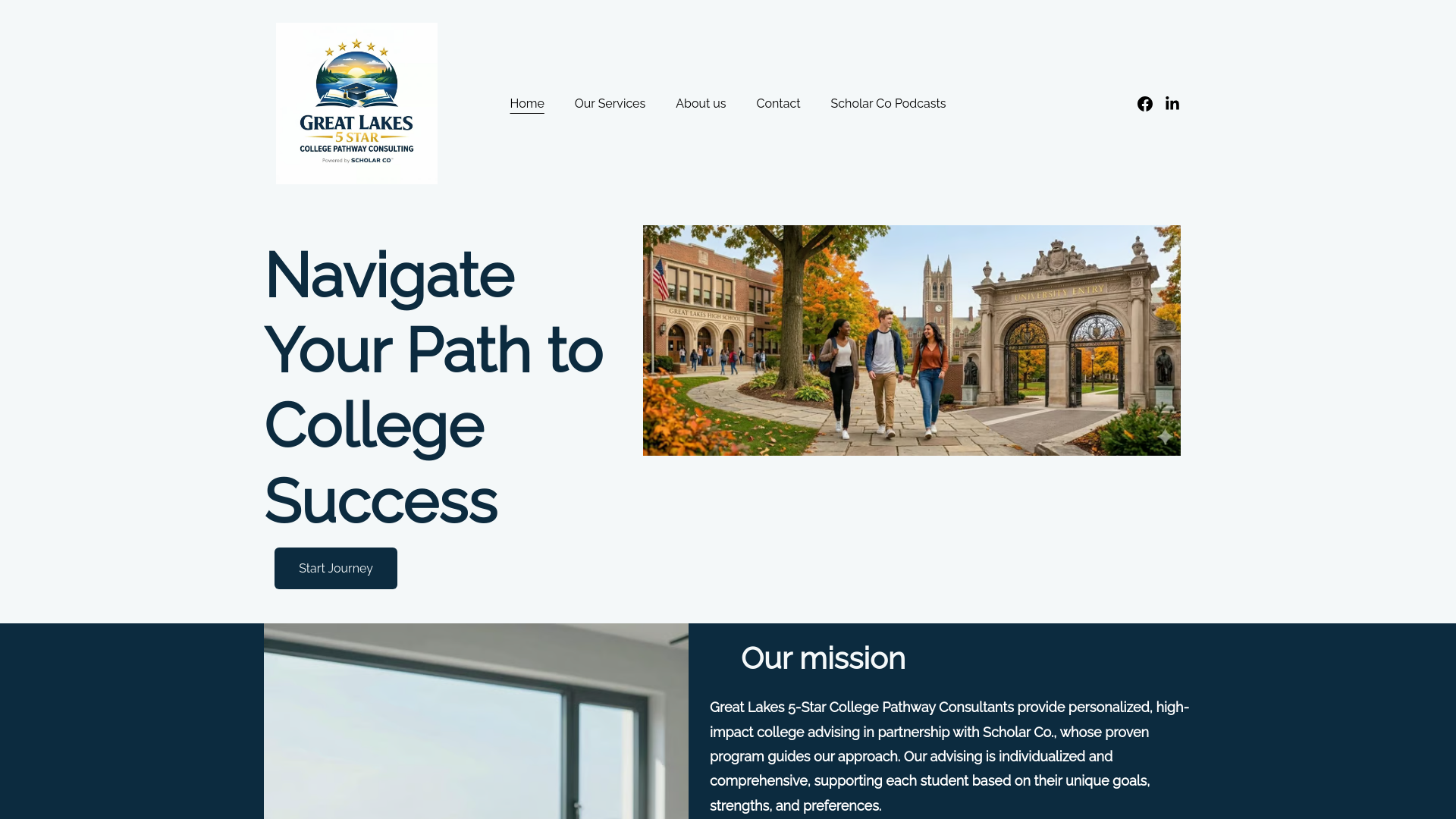 website screenshot of https://greatlakes5star.com