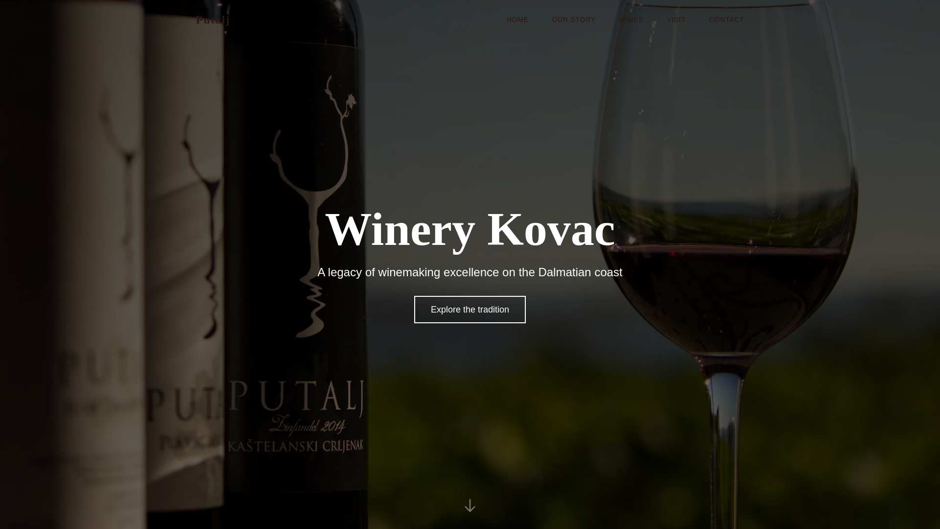 website screenshot of https://putalj-winery.pages.dev/