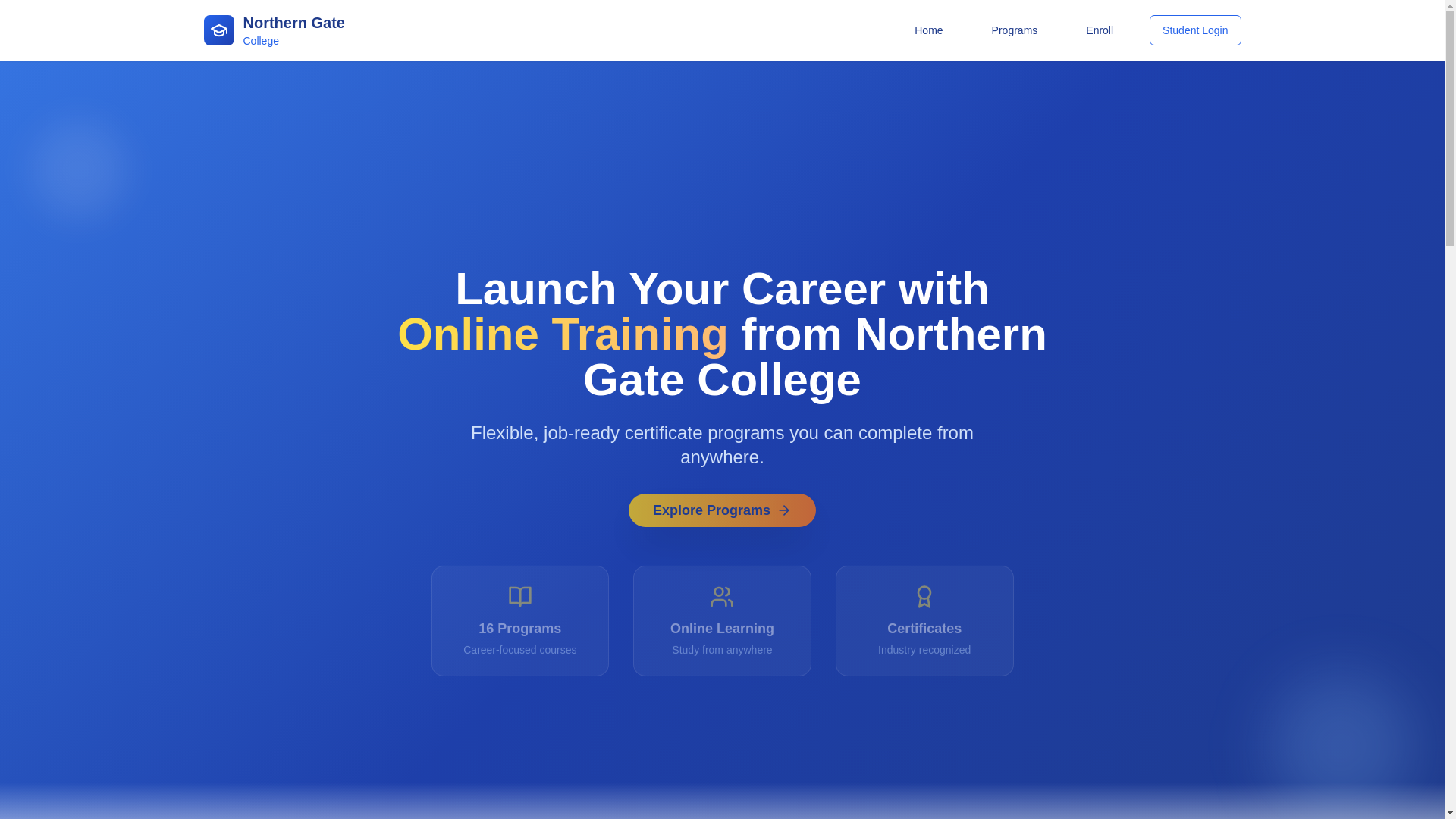 website screenshot of https://northengateacademy.com/