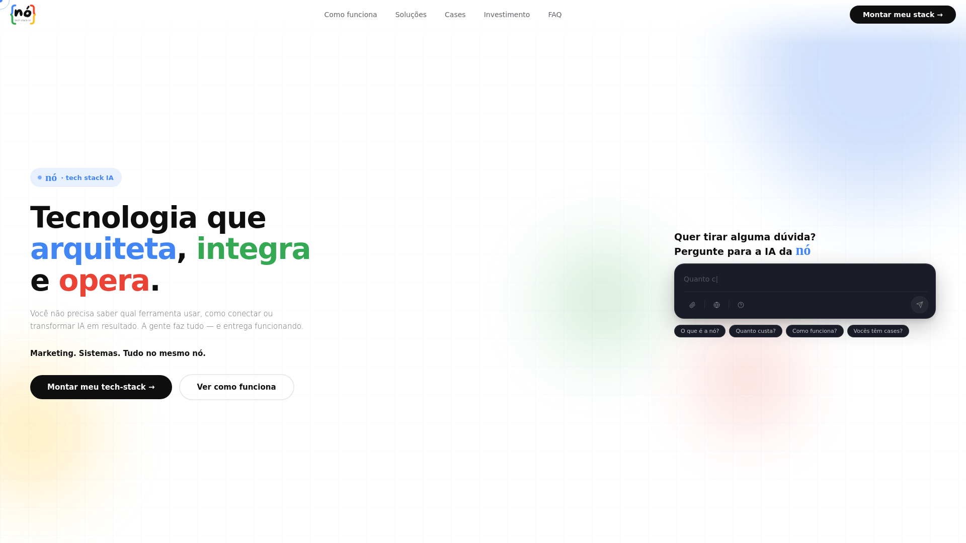 website screenshot of https://notechstack.com.br
