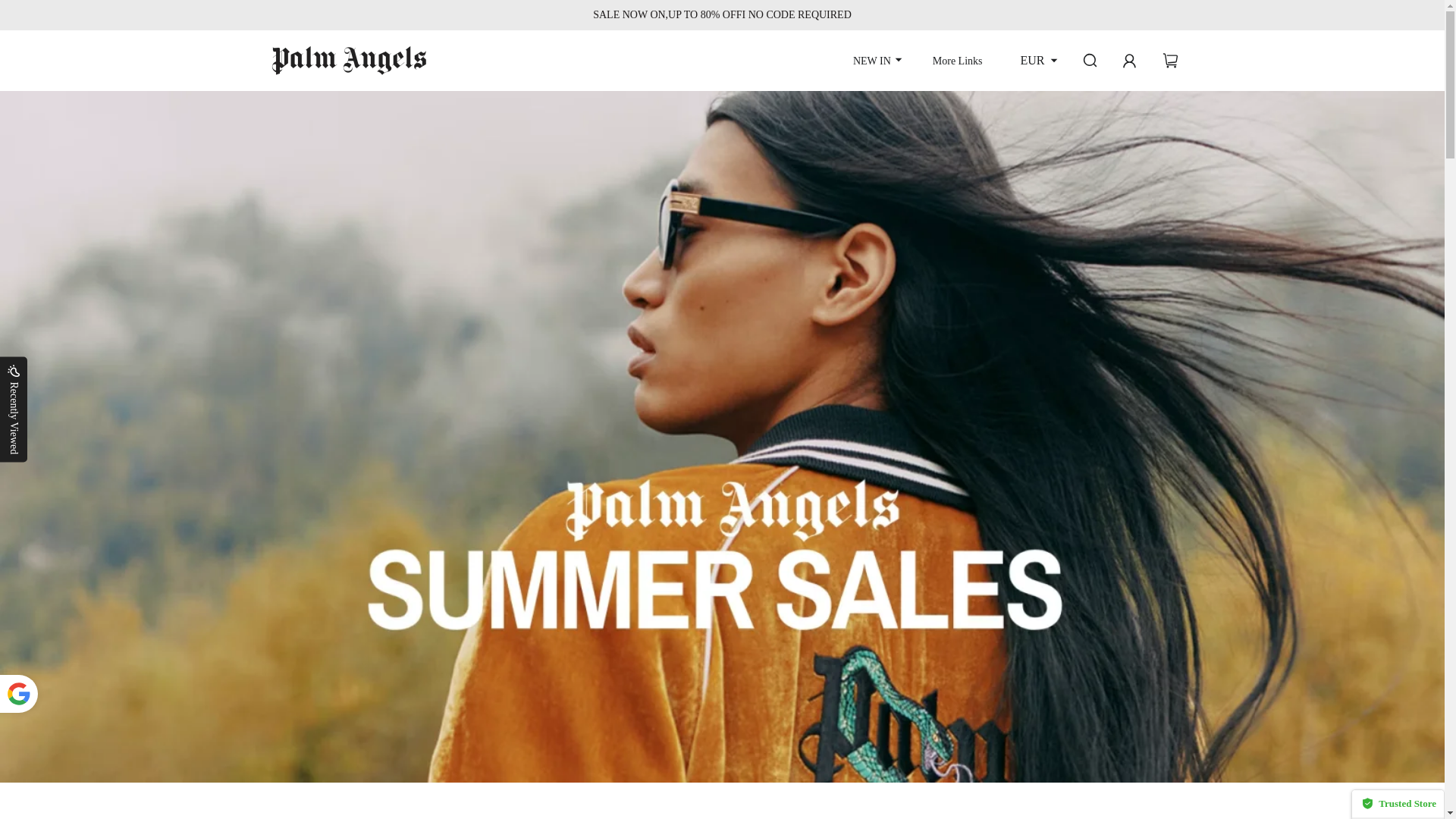 website screenshot of https://palmangels-outlets.top/