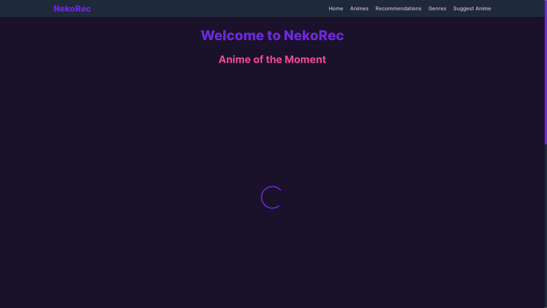 website screenshot of https://nekorec.pages.dev/