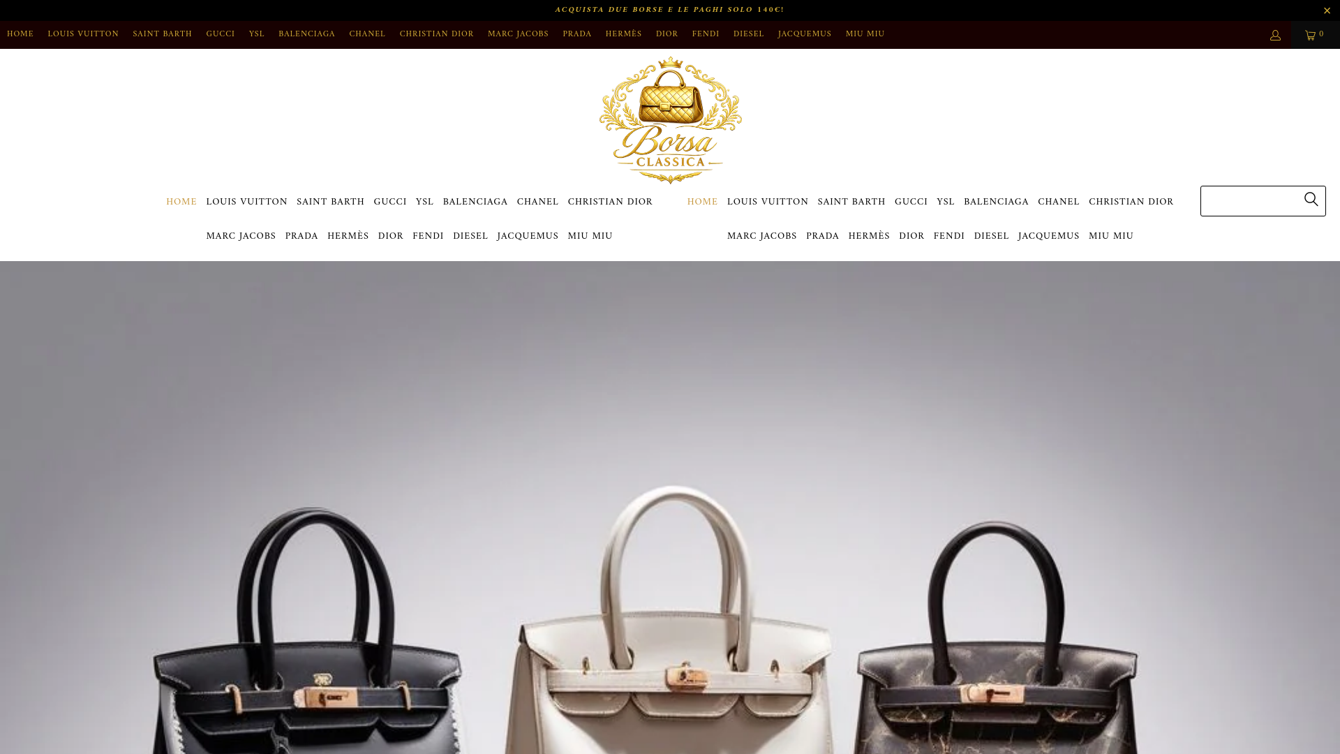 website screenshot of https://borsaclassica.com/