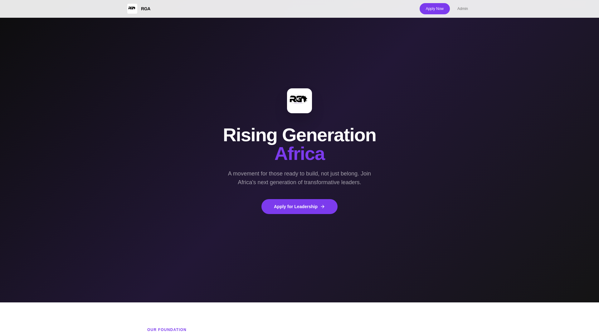 website screenshot of https://rga-registration-form.pages.dev/
