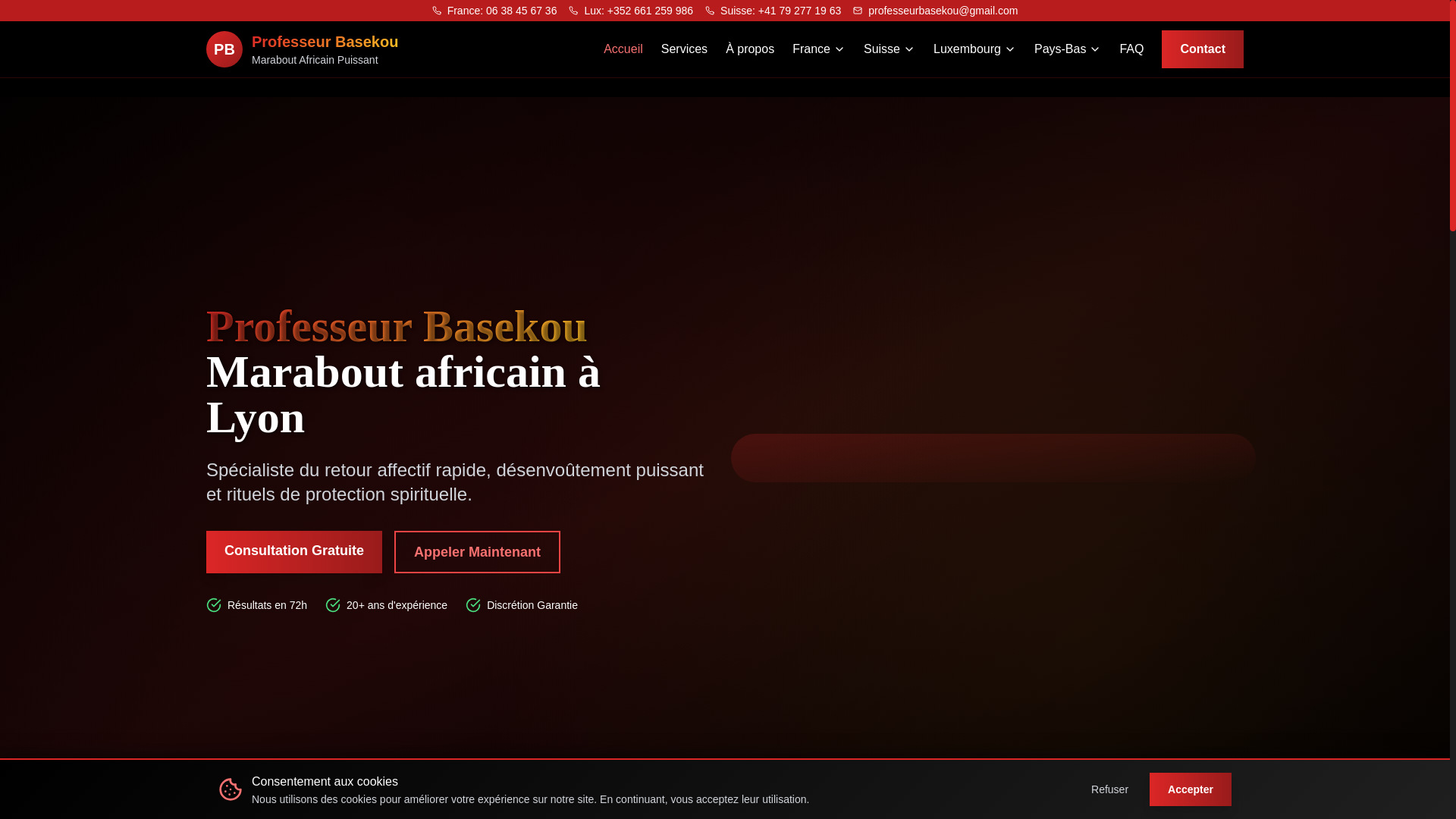 website screenshot of https://marabout-voyant-basekou.com/