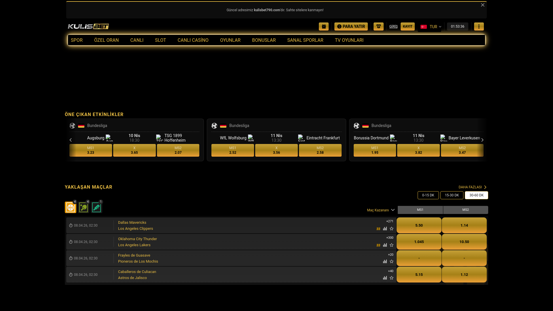 website screenshot of https://kulisbet790.com