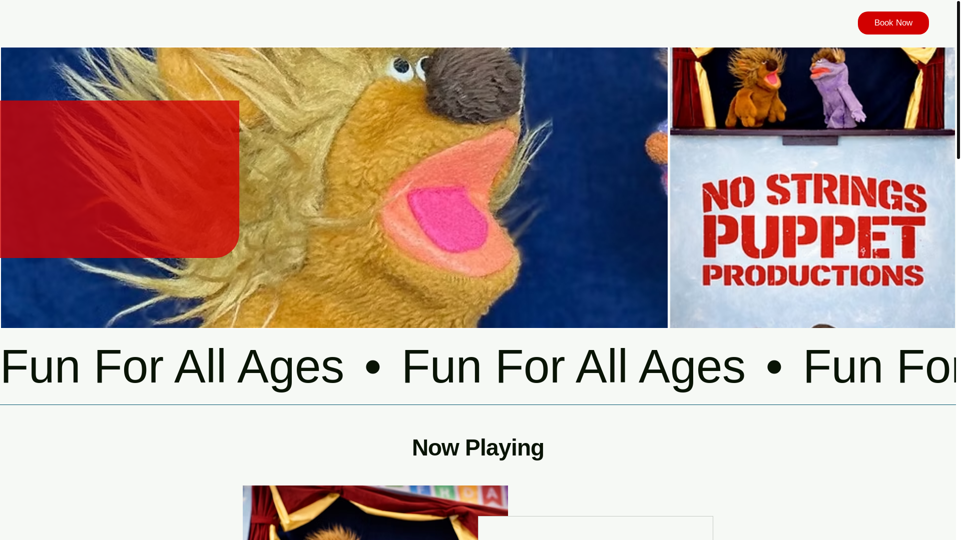 website screenshot of https://nostringspuppetproductions.com/