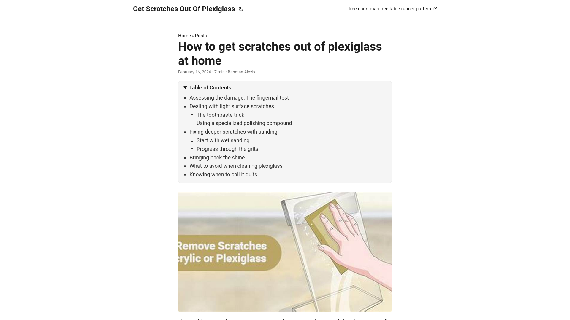 website screenshot of https://get-scratches-out-of-plexiglass.pages.dev/