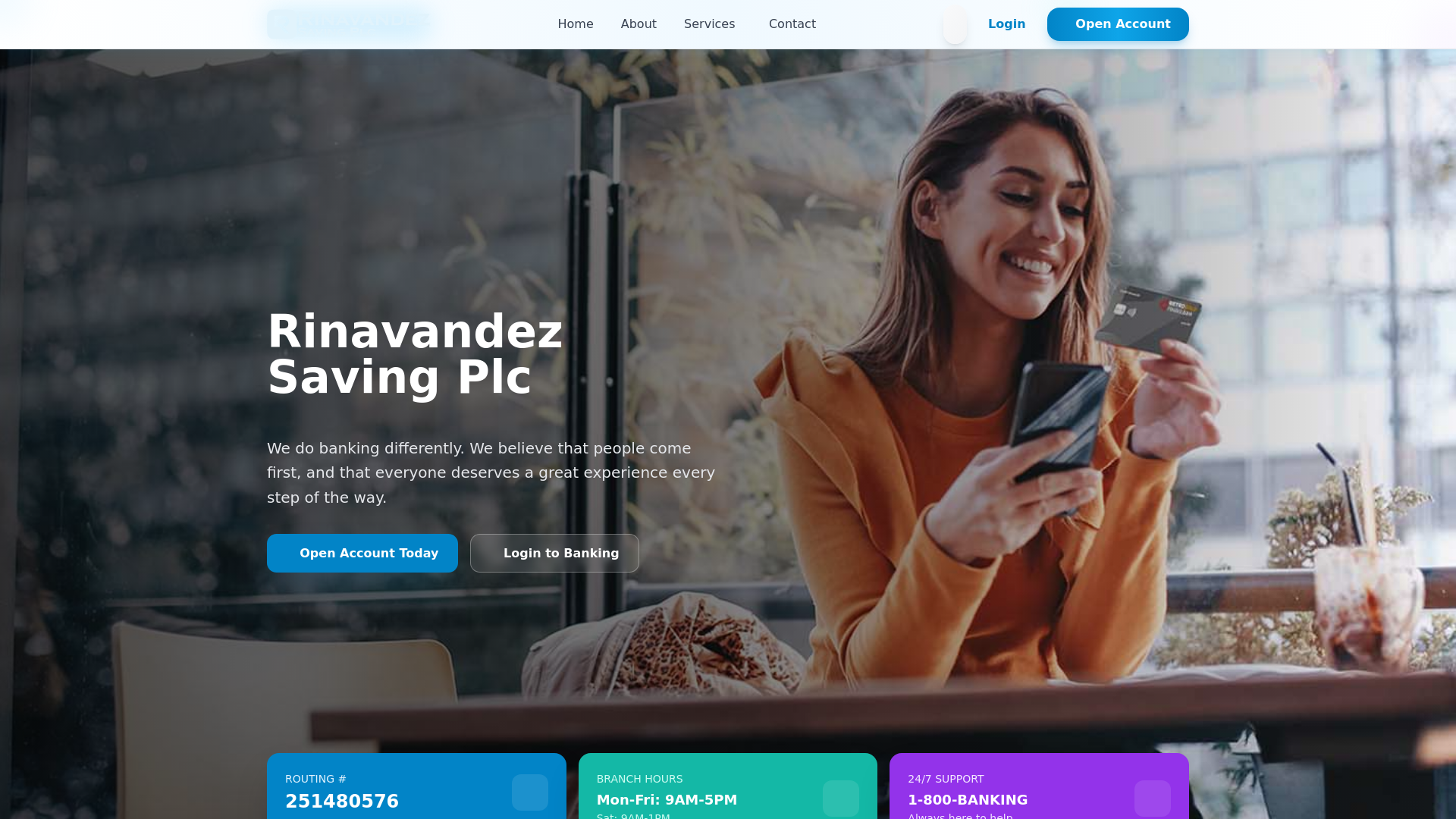 website screenshot of https://rinavandezsavingplc.com/