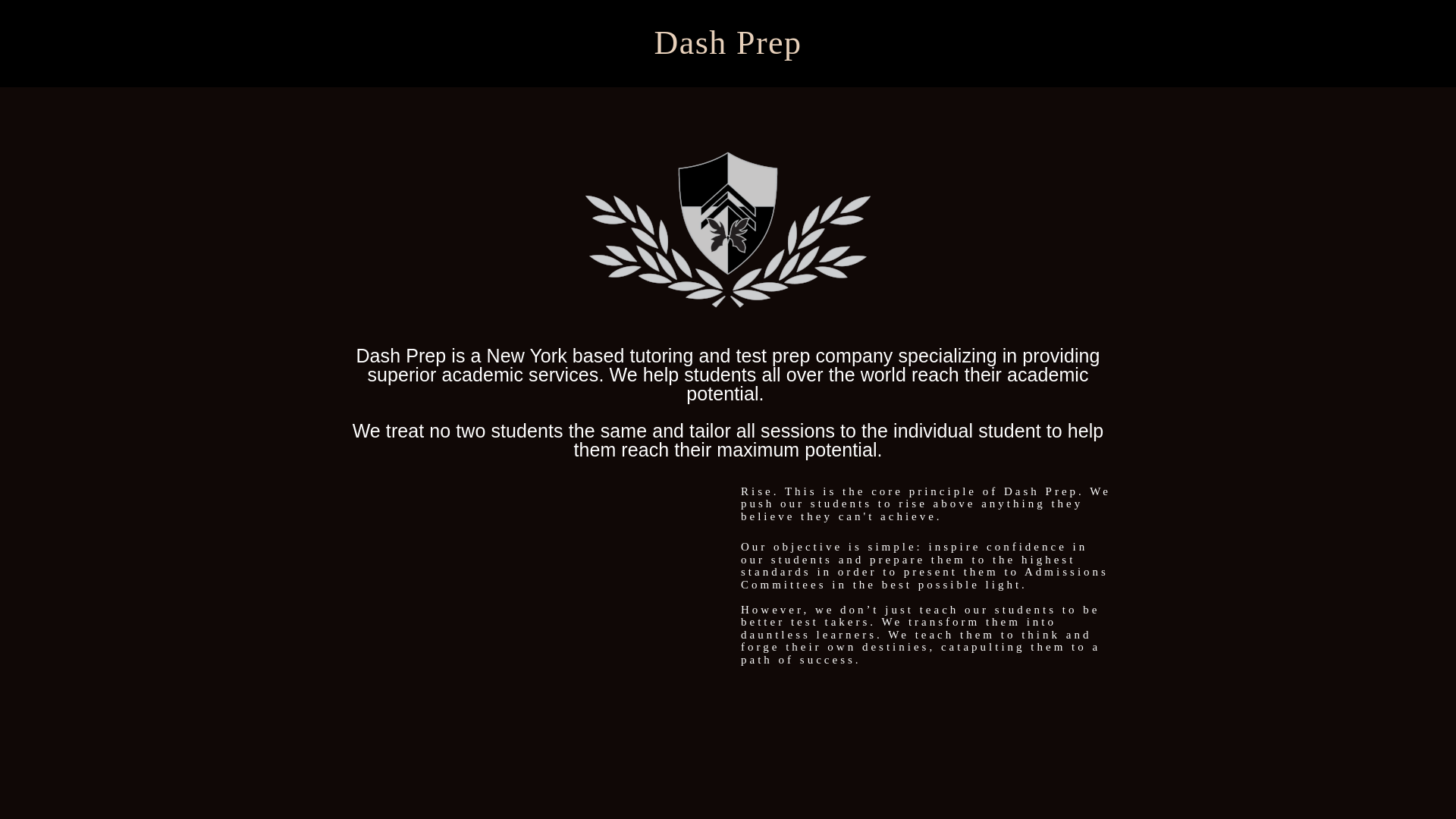 website screenshot of https://dashprepinternational.com/