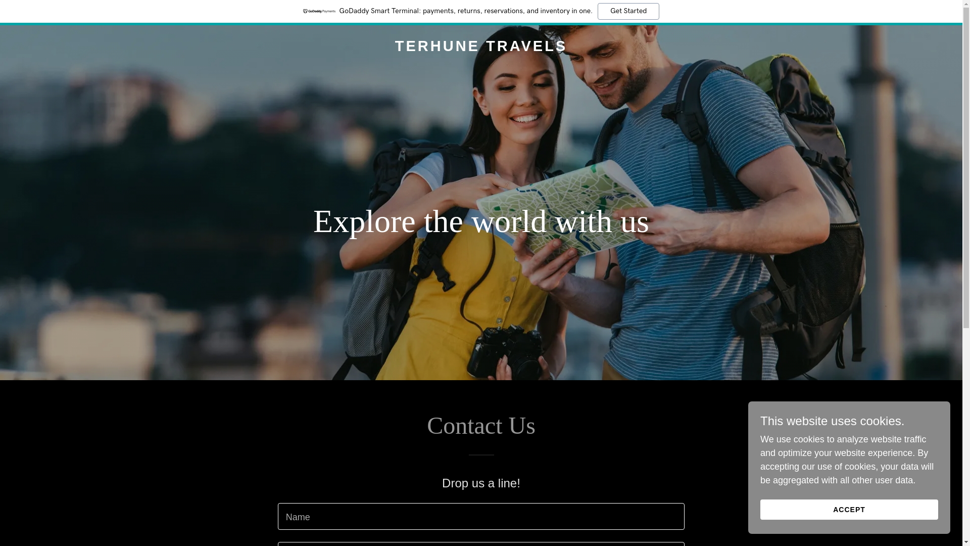 website screenshot of https://terhunetravels.com/