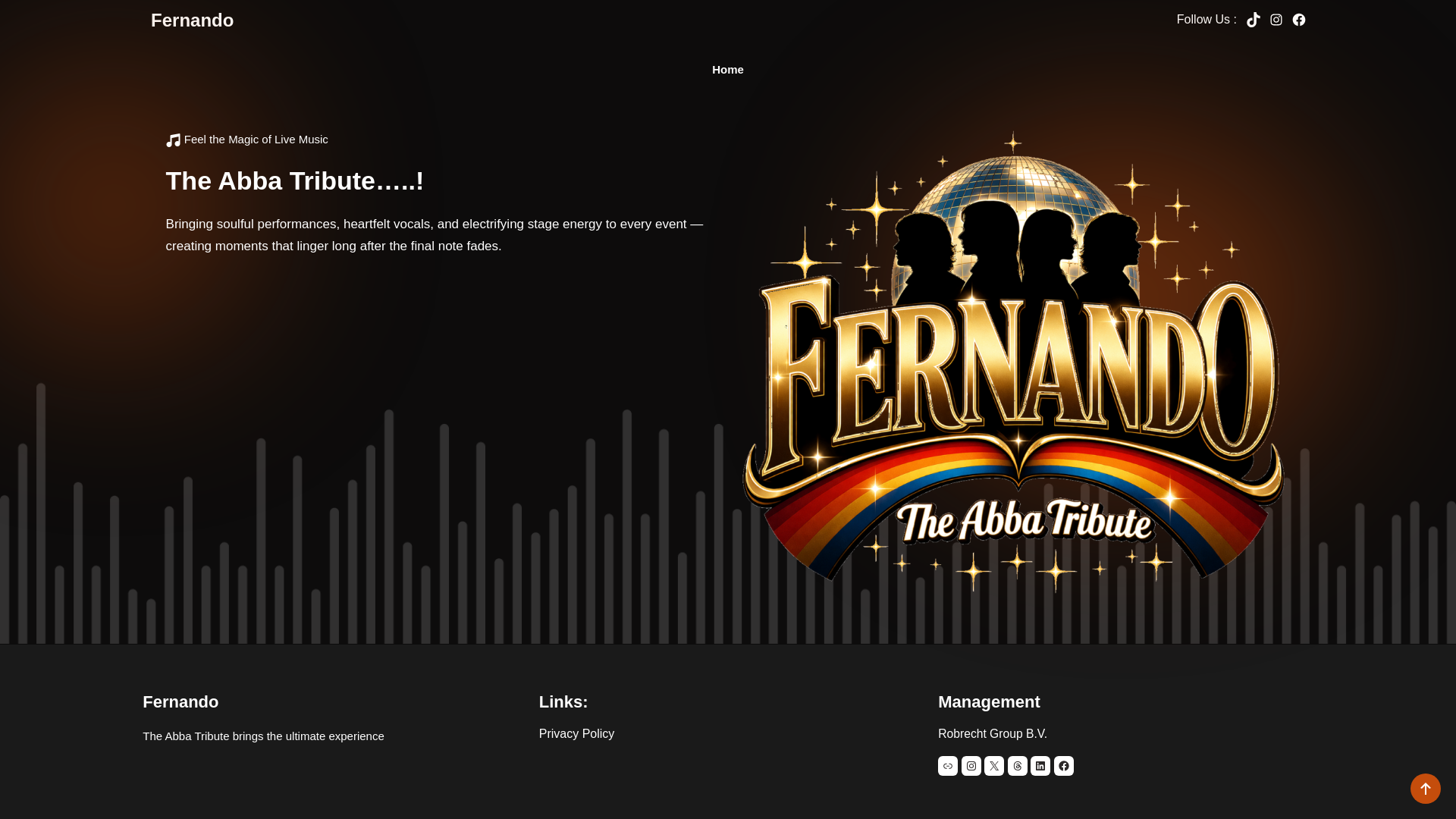 website screenshot of https://theabbatribute.nl/