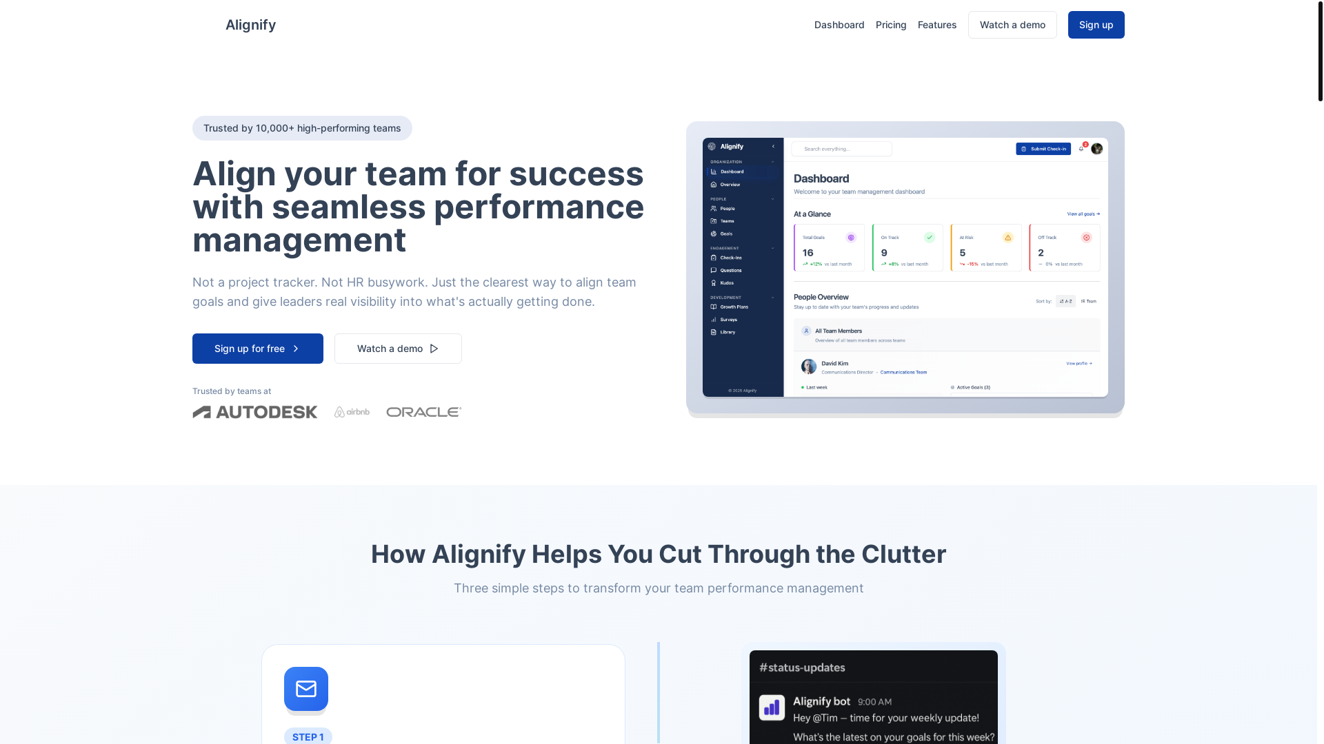 website screenshot of https://thinkalignify.com/