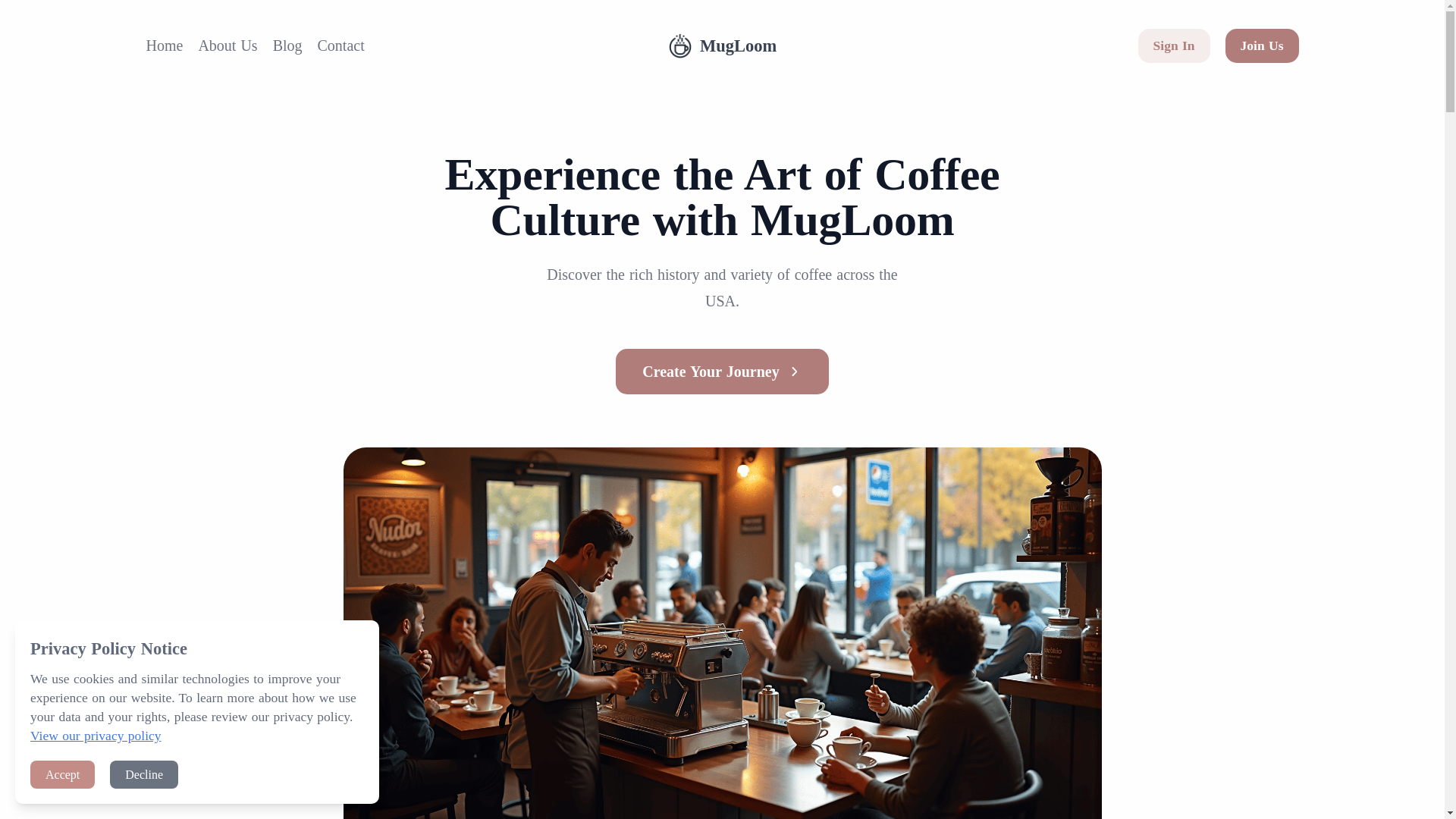 website screenshot of https://mugloom.org/