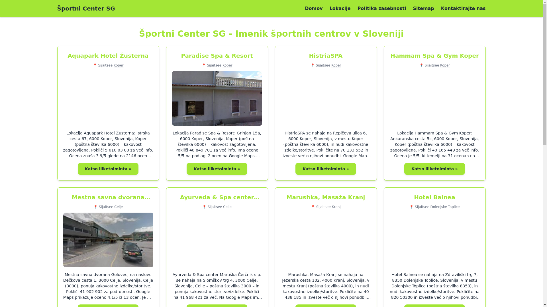 website screenshot of https://sportnicentersg-si.pages.dev/