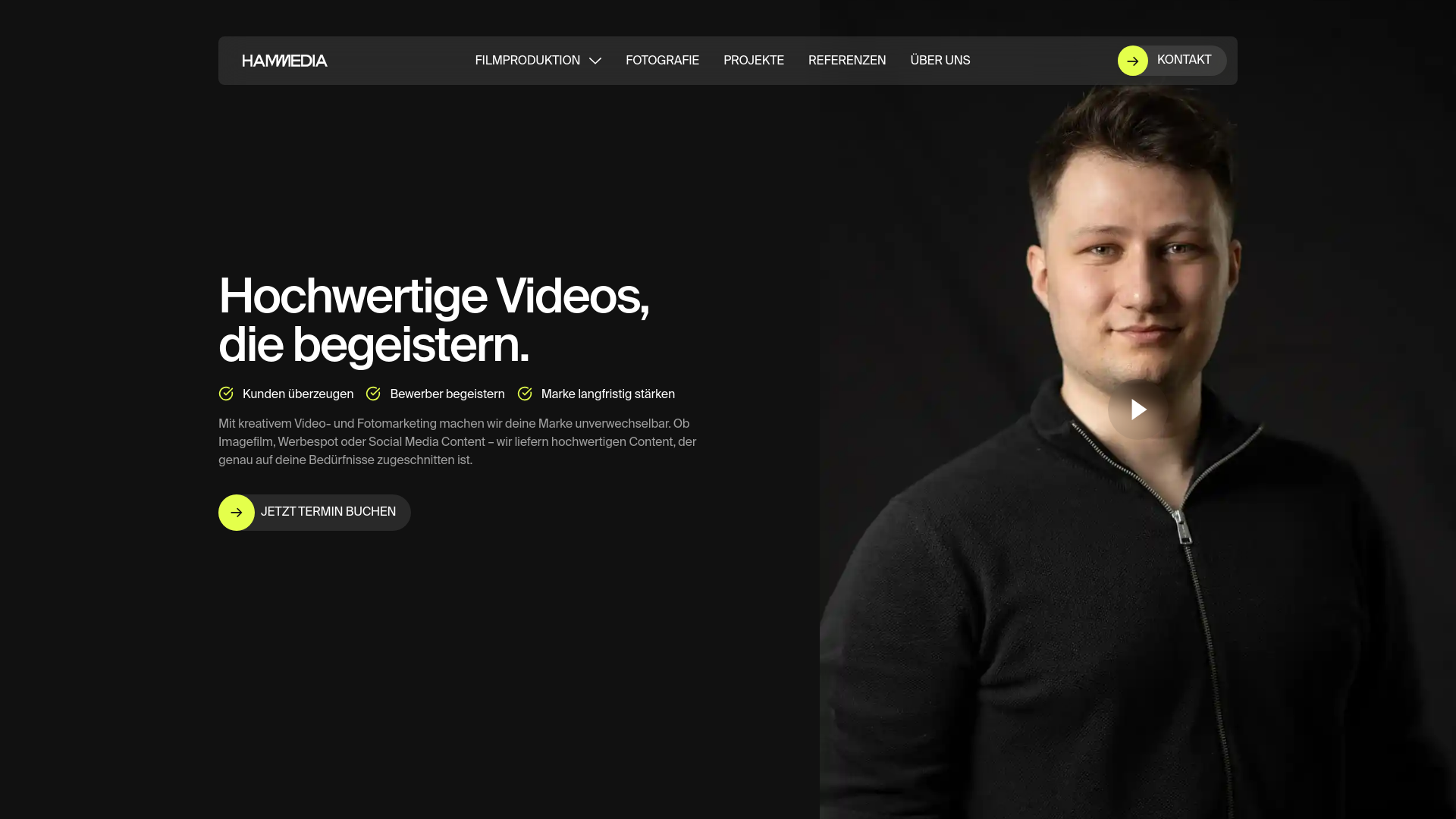 website screenshot of https://danielhamm.pages.dev/