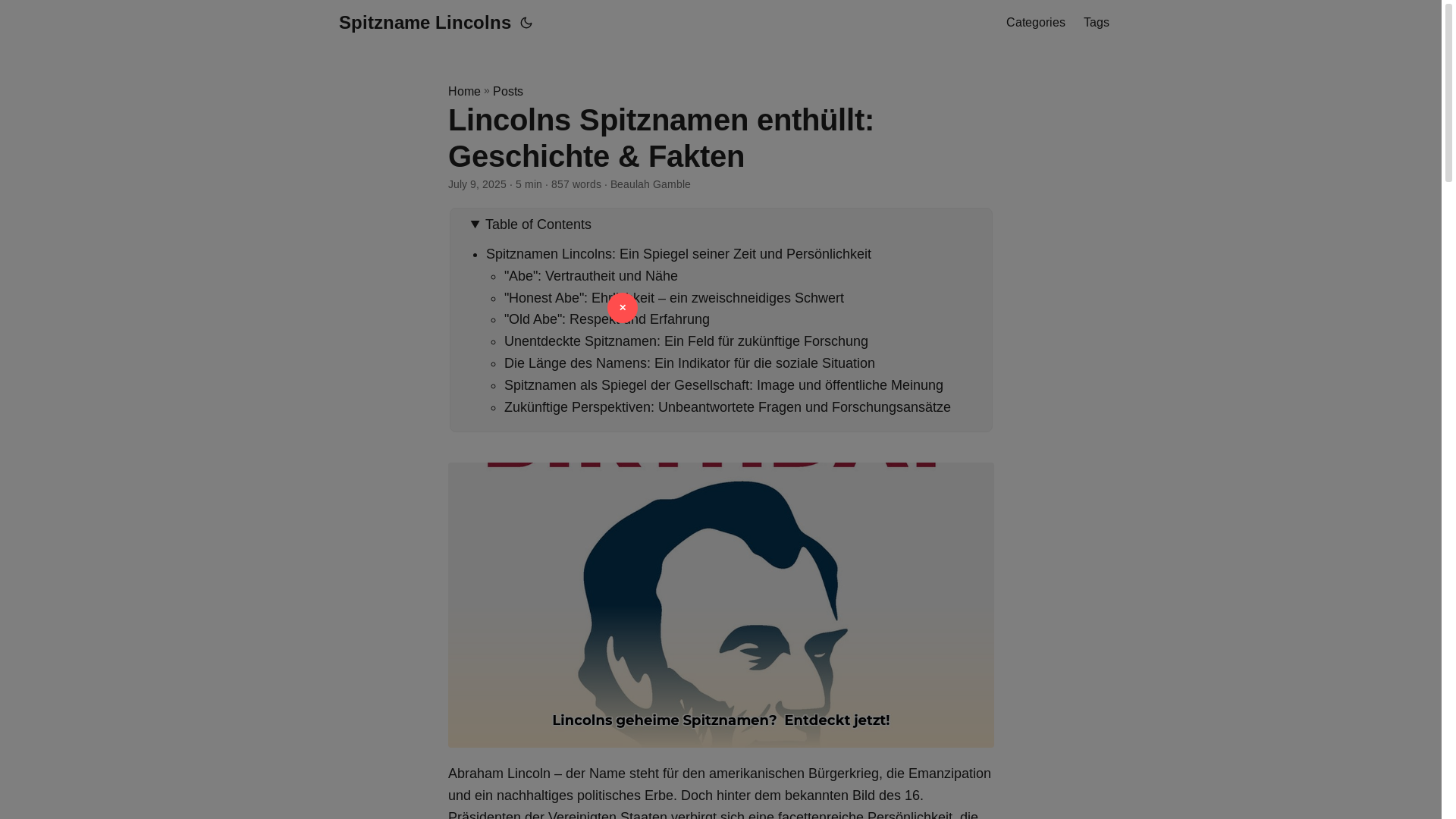 website screenshot of https://spitzname-lincolns.pages.dev/