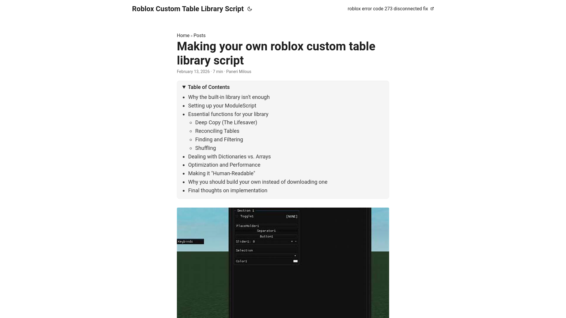 website screenshot of https://roblox-custom-table-library-script.pages.dev/