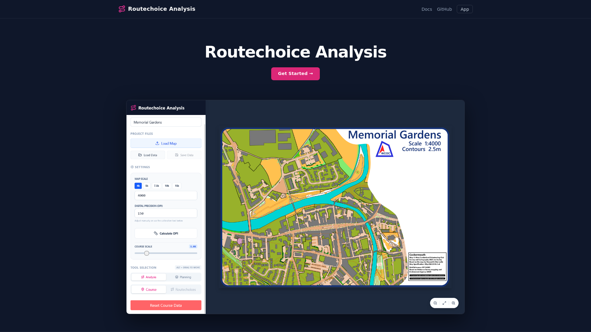 website screenshot of https://routechoice-analysis-web.pages.dev/
