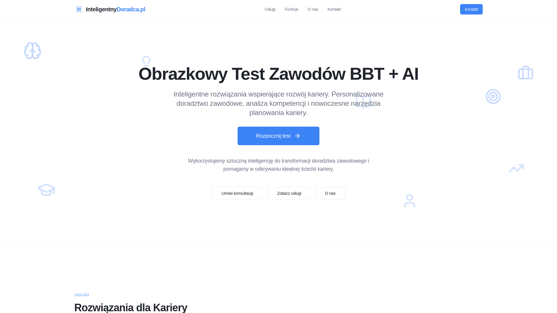 website screenshot of https://inteligentny-doradca.pages.dev/