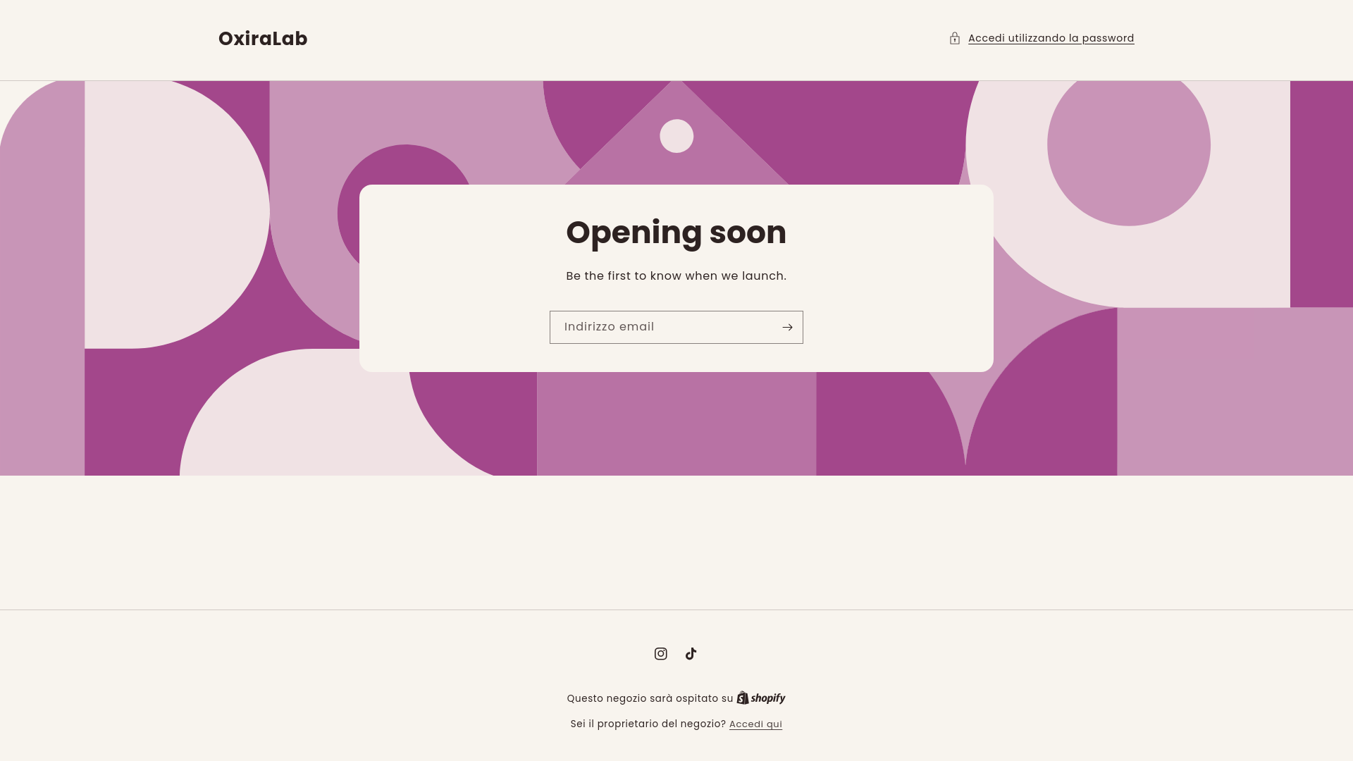 website screenshot of https://oxiralab.com/