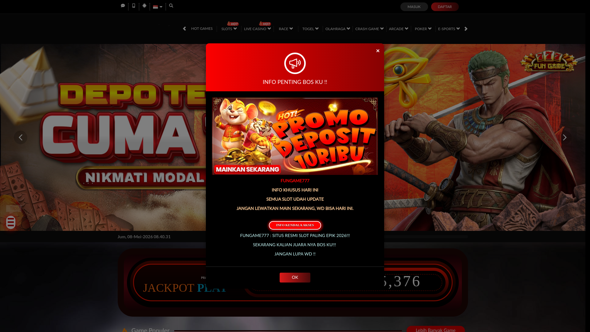 website screenshot of https://gelombangtenang.top/